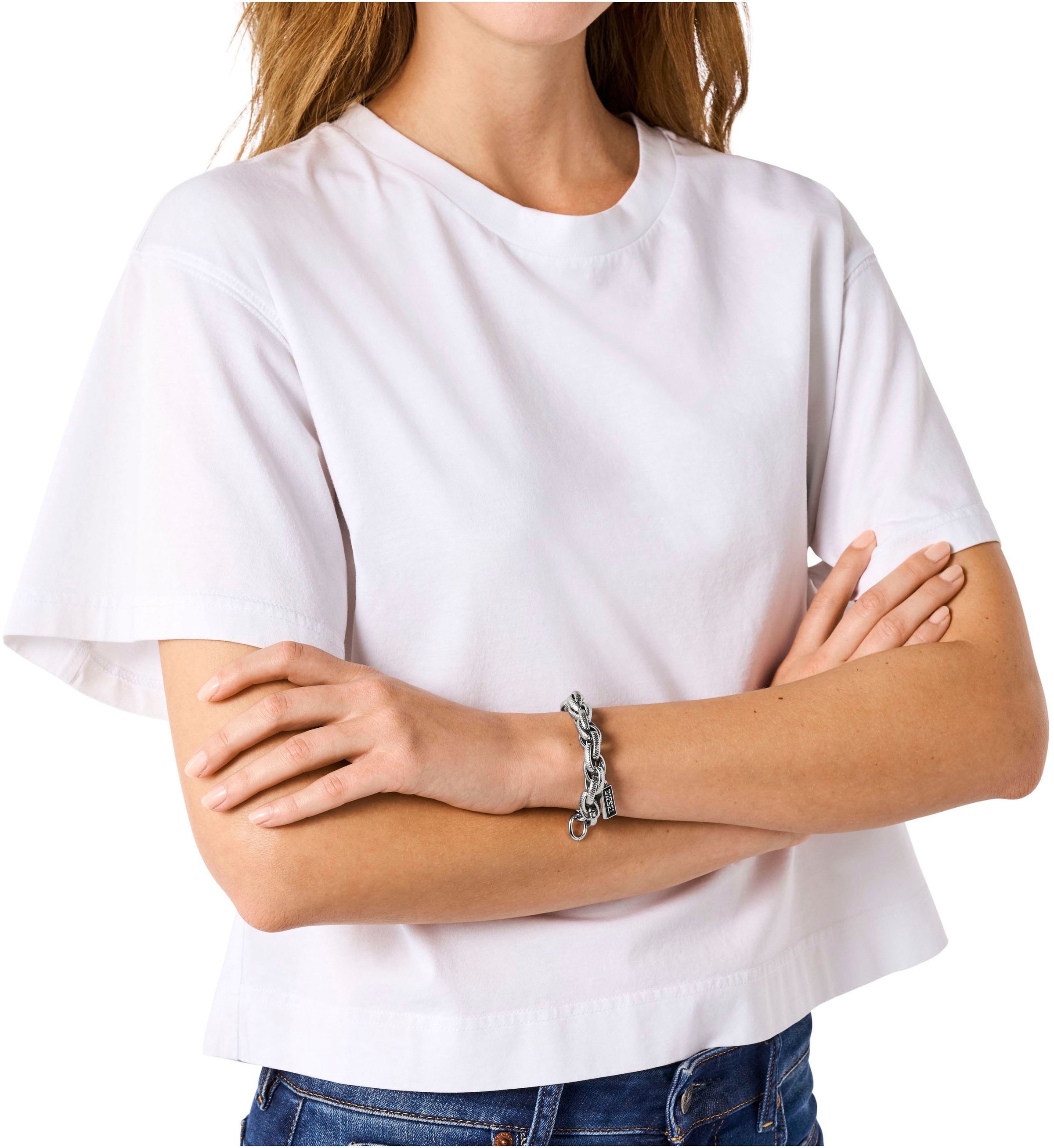 Diesel Armband »Schmuck Geschenk Edelstahl Armschmuck Gliederarmband, DX1514040«, mit Achat