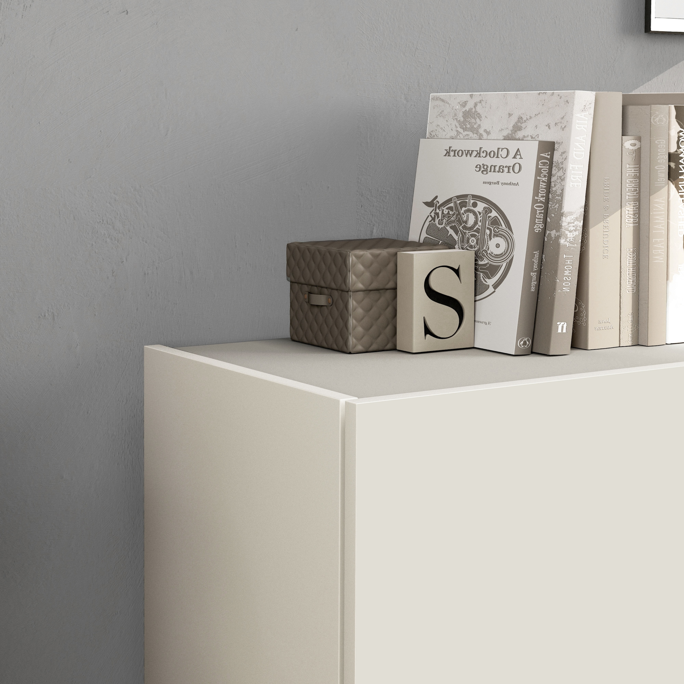 INOSIGN Highboard »VELA, Highboard, Höhe 120 cm,Design mit schrägen Türen«, (1 St.), Made in Italy, Maße-B/T/H: 100x35x120,hohes Sideboard,Anrichte,Kommode