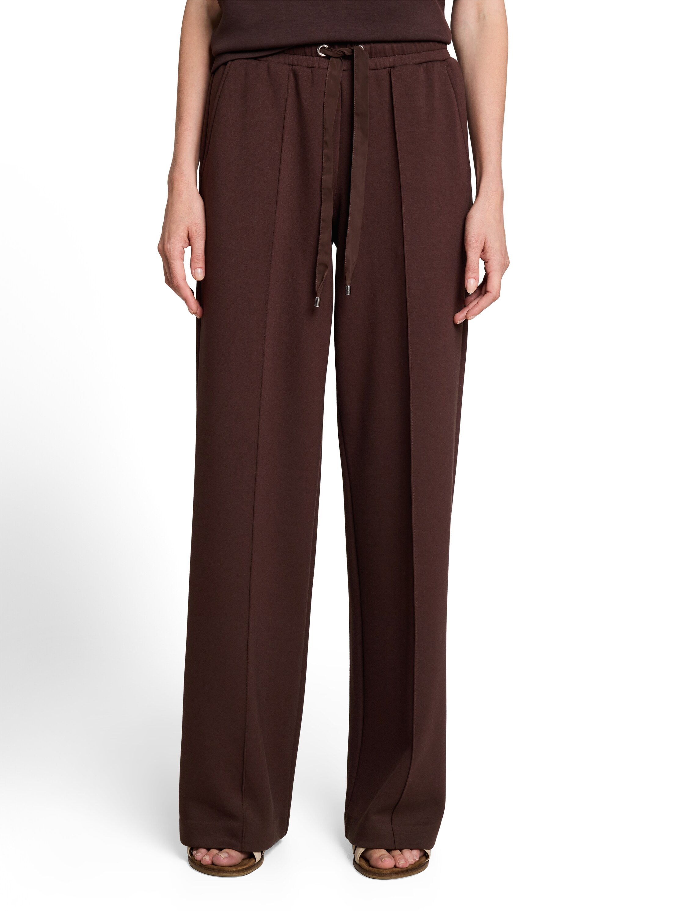 TOM TAILOR Stoffhose "Loose - Straight" Sommerhose - weites Bein - mit elatsischem Bund