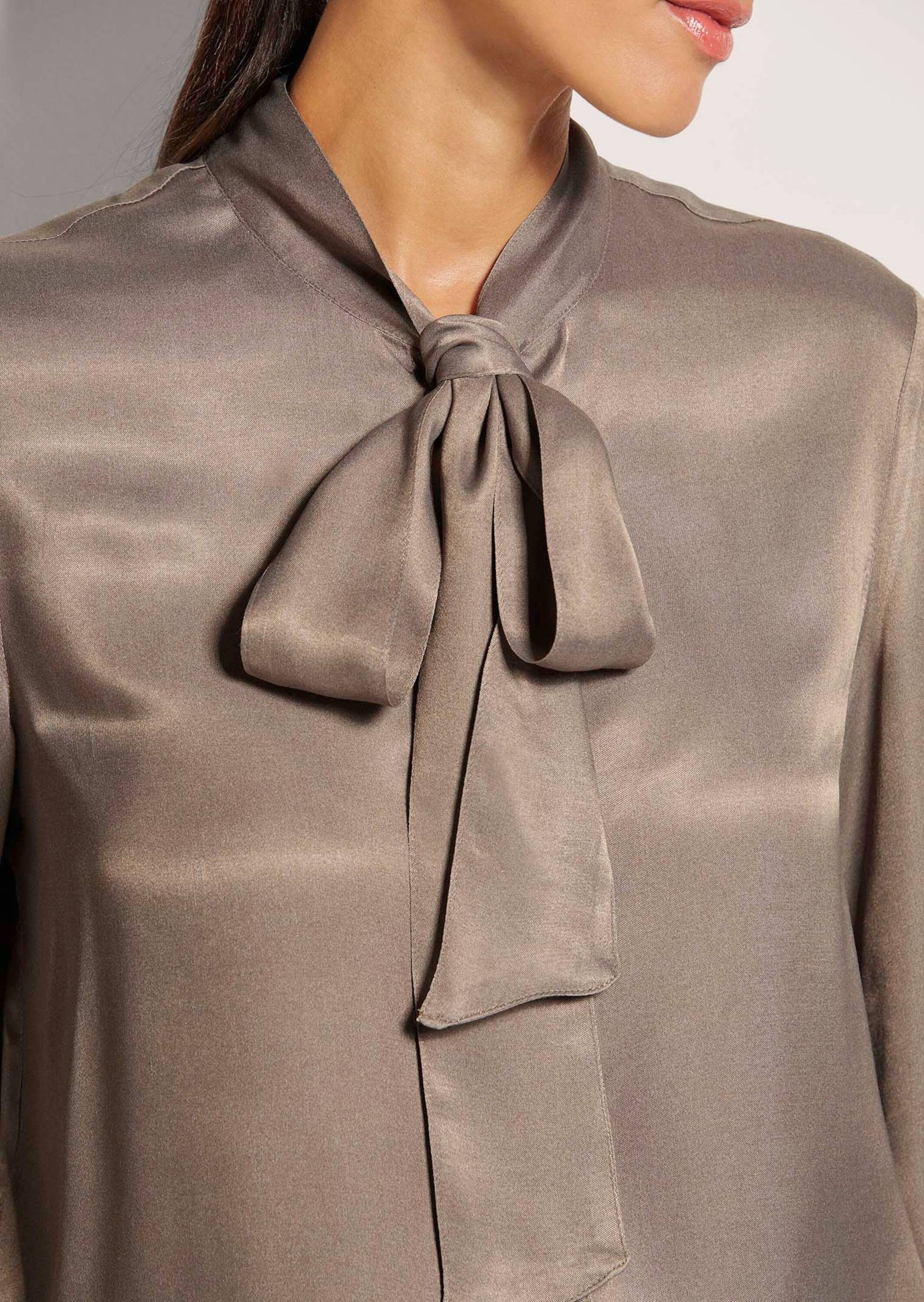 MADELEINE Langarmbluse »Bluse Satinbluse mit Schluppe«