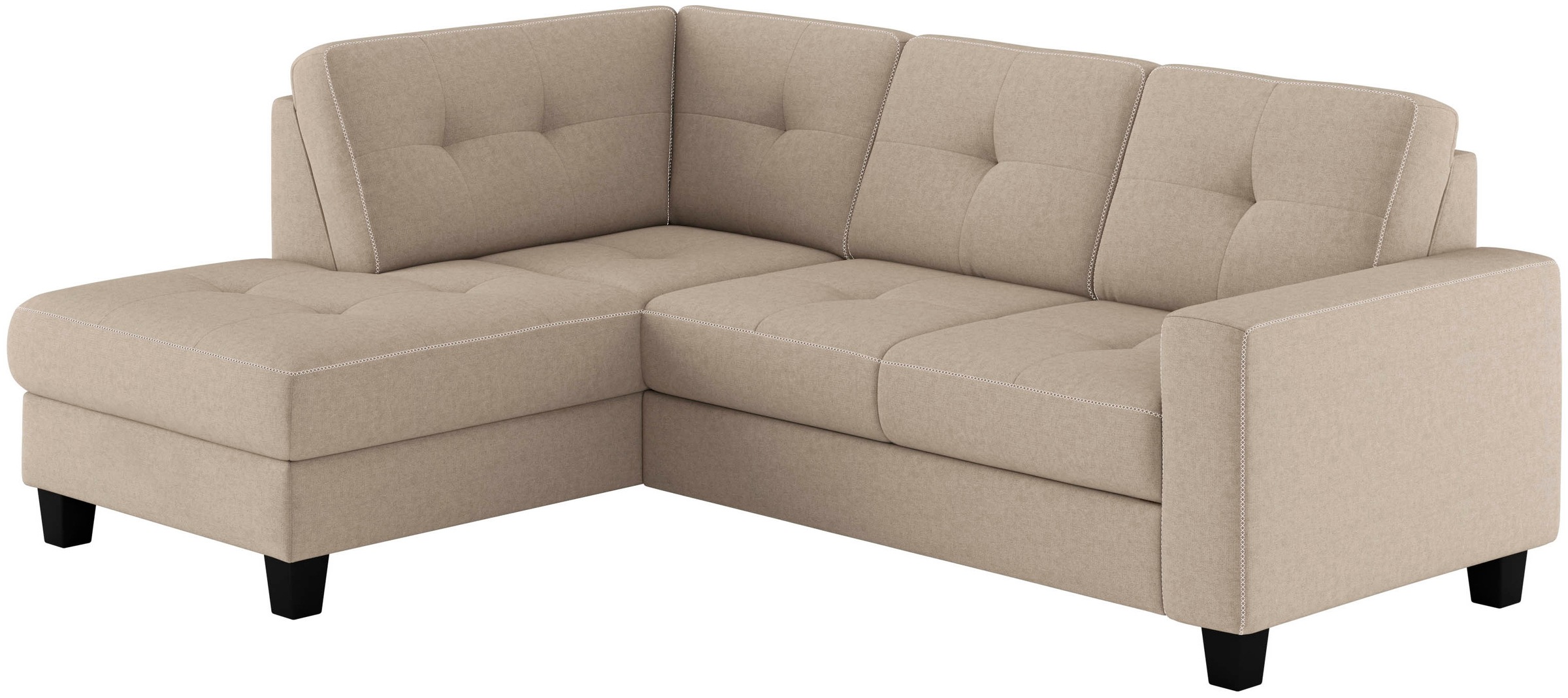Places of Style Ecksofa »Varese«, wahlweise mit Bettfunktion und Bettkasten