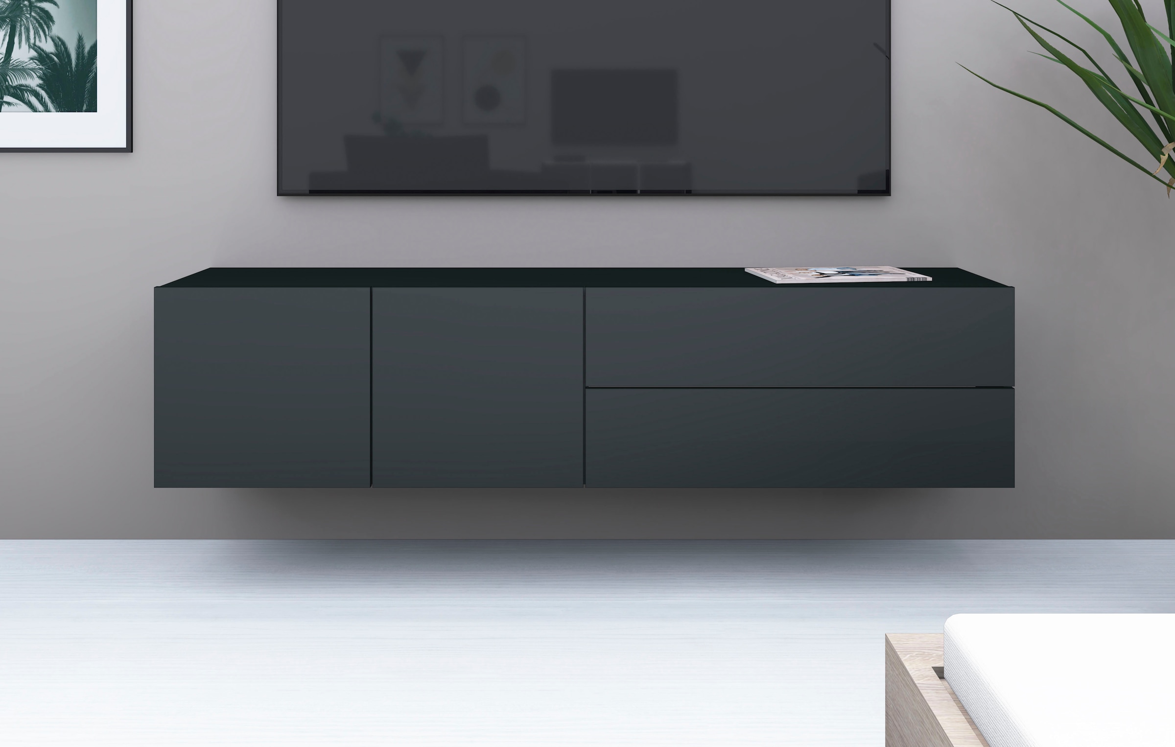 borchardt Möbel Lowboard "Sophia, TV-Schrank Breite 152 cm" Breite 152 cm, hängend montierbar