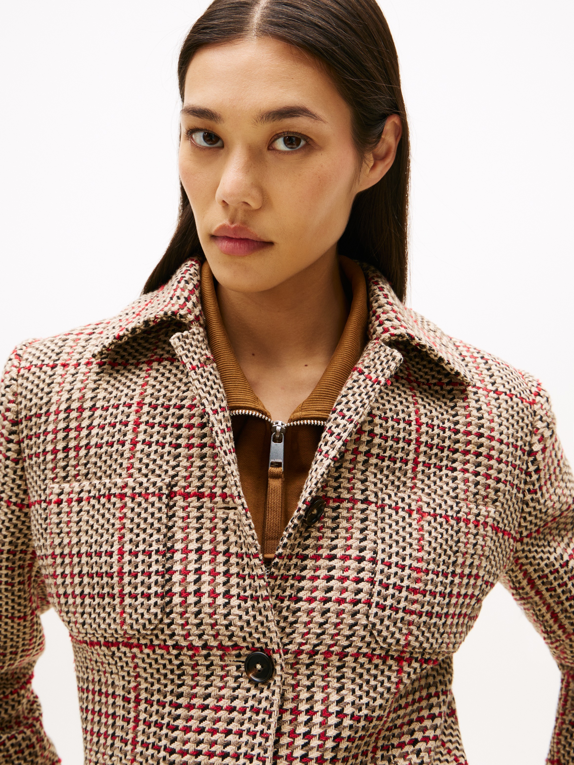 Tommy Hilfiger Kurzblazer "SEASONAL TEXTURE LADY JACKET", mit Wollanteil günstig online kaufen