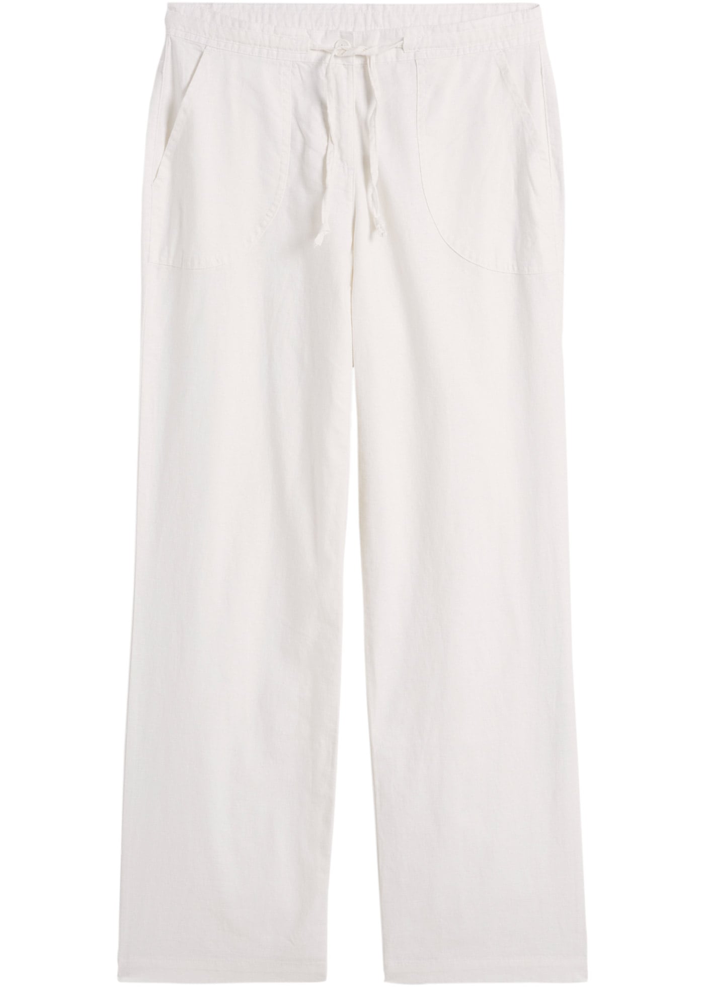 bonprix Leinenhose  Loose Fit, mit Kordelzugbund, mit Eingrifftaschen, mit Gesäßtaschen