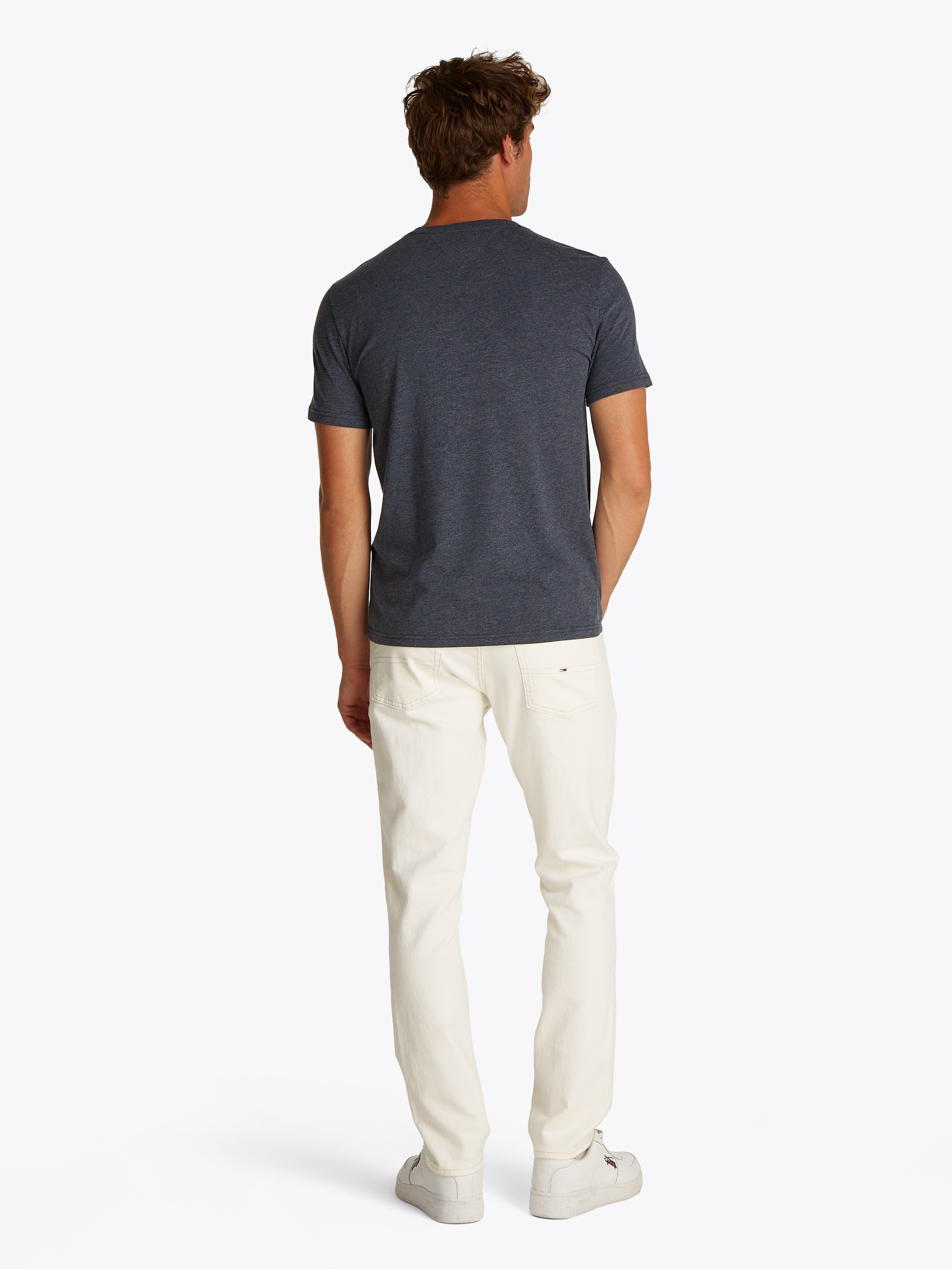 Tommy Jeans T-Shirt »TJM XSLIM JASPE VNECK TEE EXT«, in Melange-Optik