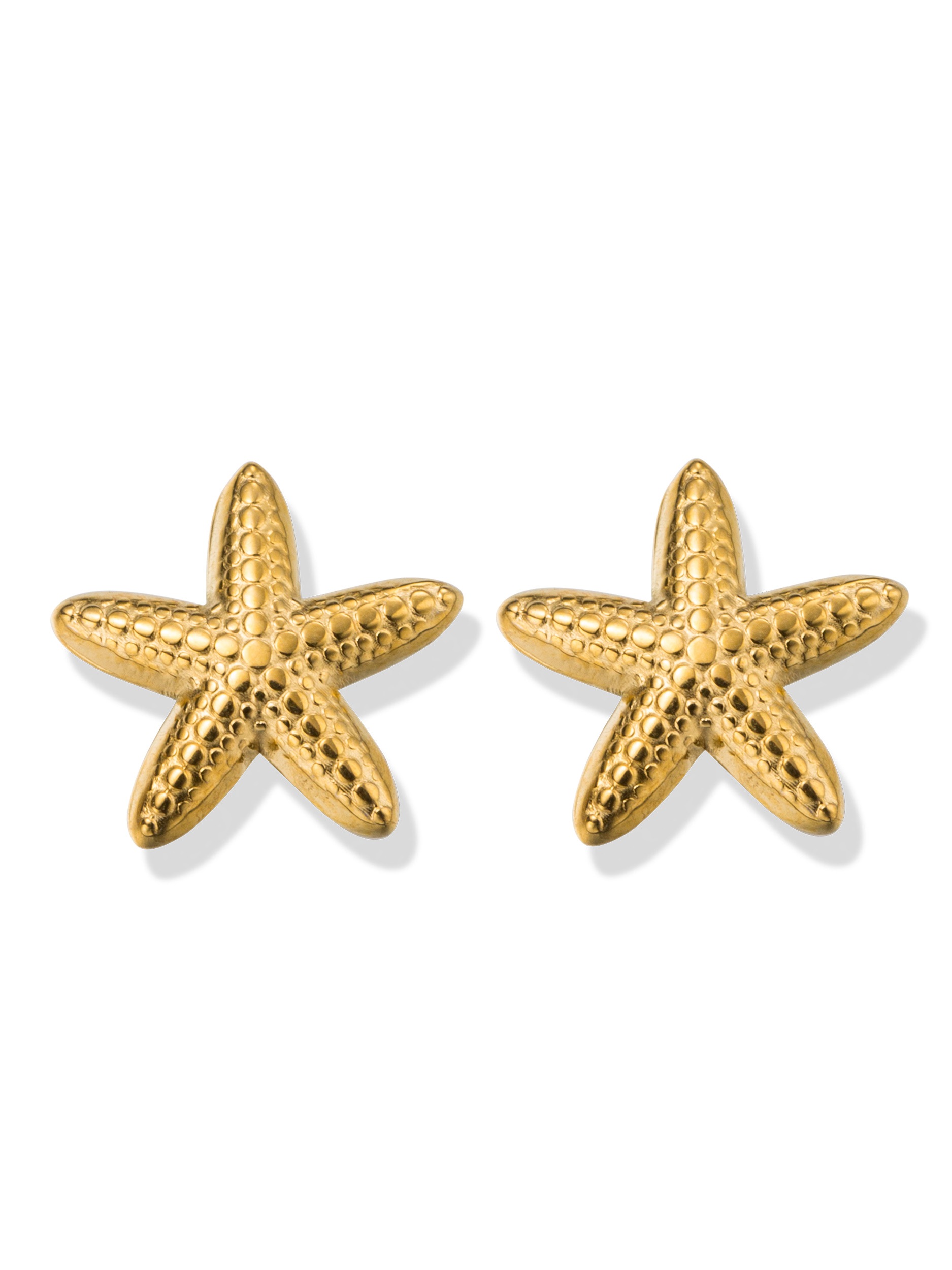 Paar Ohrstecker "Schmuck Geschenk Edelstahl Ohrschmuck Ohrringe Seestern", gelbgoldfarben, ANISTON JEWELRY & WATCHES, Ohrringe, Damen, 12mm, Edelstahl, Made in Germany