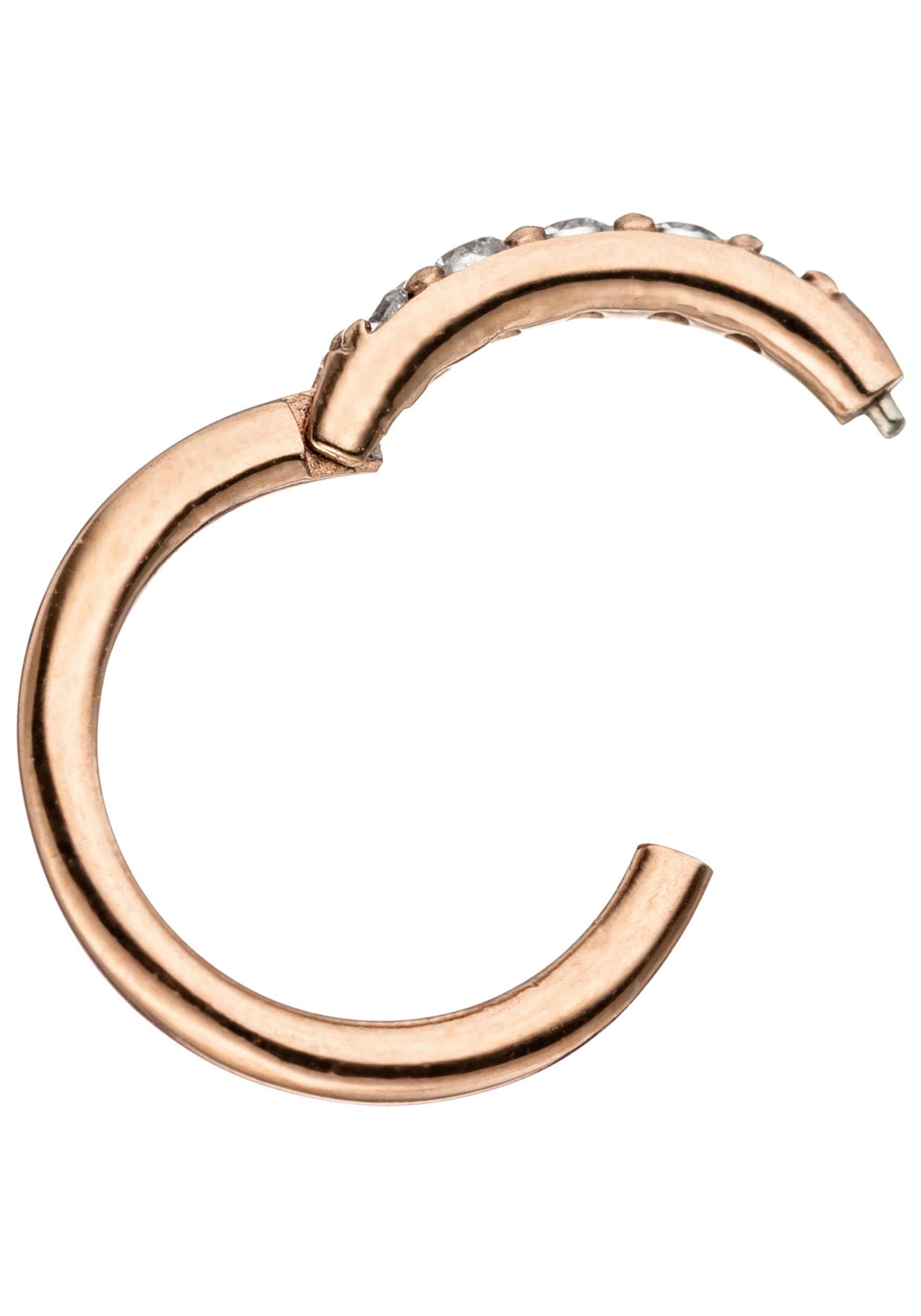 JOBO Nasenpiercing Segmentring Edelstahl roségoldfarben