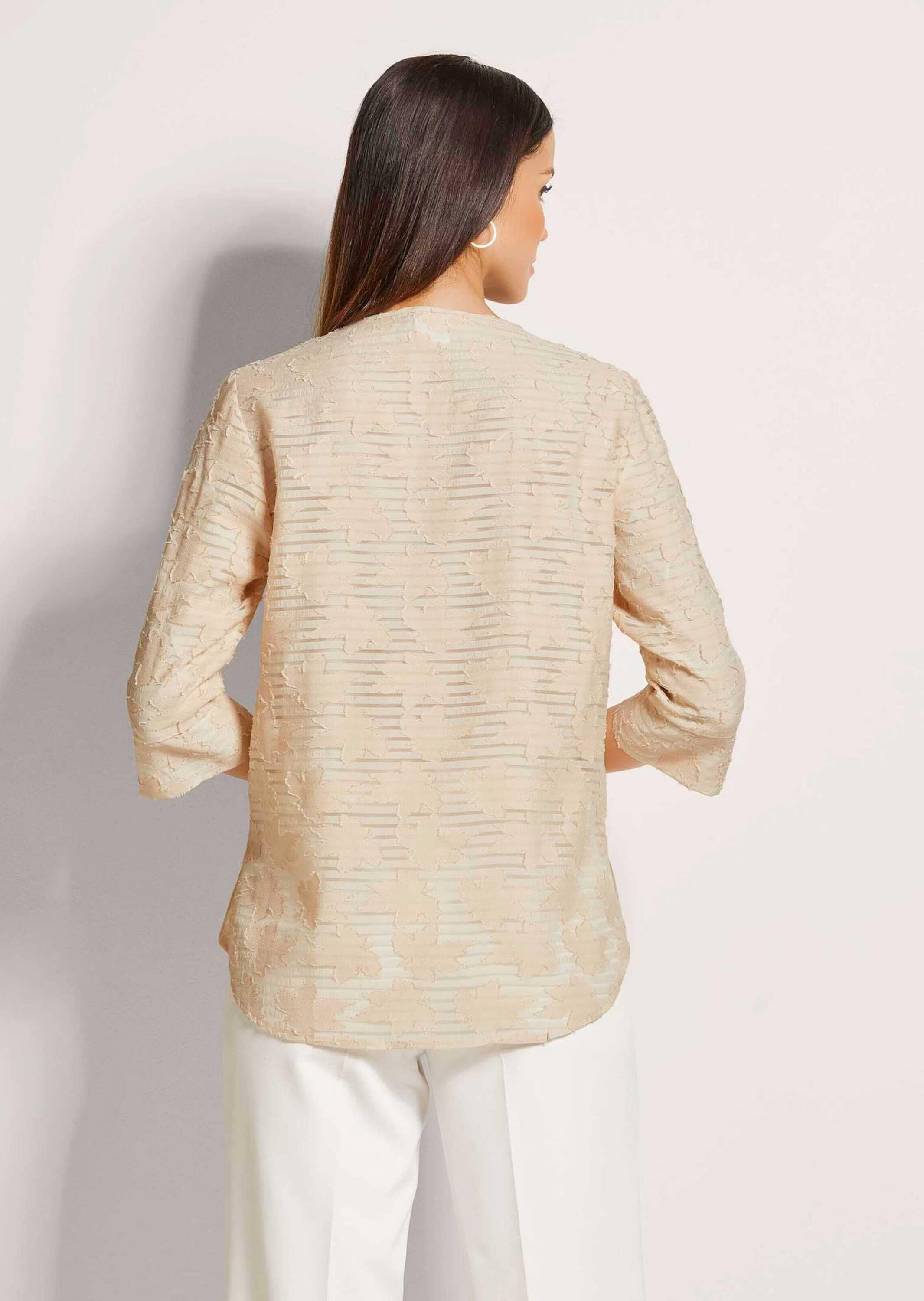 MADELEINE Kurzarmbluse »Bluse Transparente Ausbrenner-Bluse«