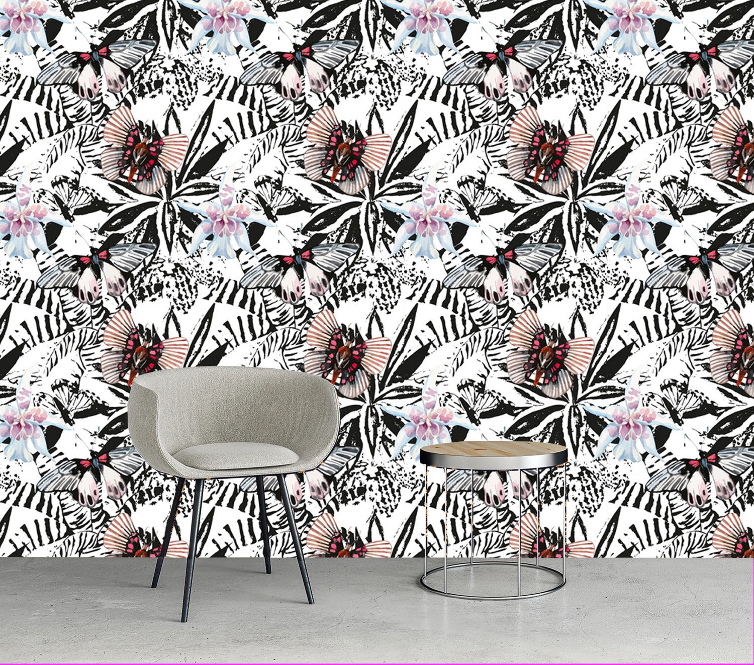 queence Vinyltapete »Anthony« Motiv | bedruckt | botanisch | floral | gemustert | natürlich glatt 90x250cm, selbstklebend, kinderleichte Anbringung, , Sticker