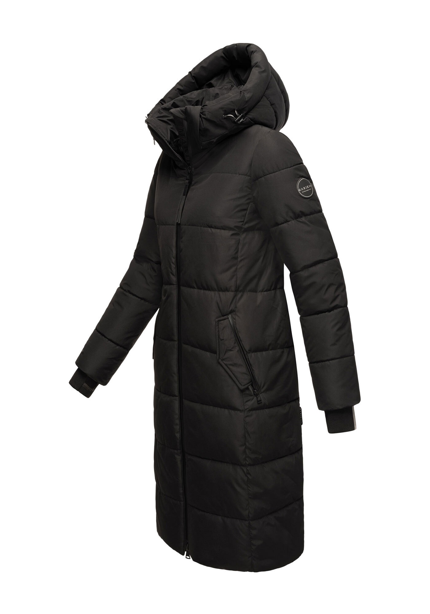 Marikoo Steppjacke »Zuraraa XVI« mit Kapuze langer Winter Mantel gesteppt