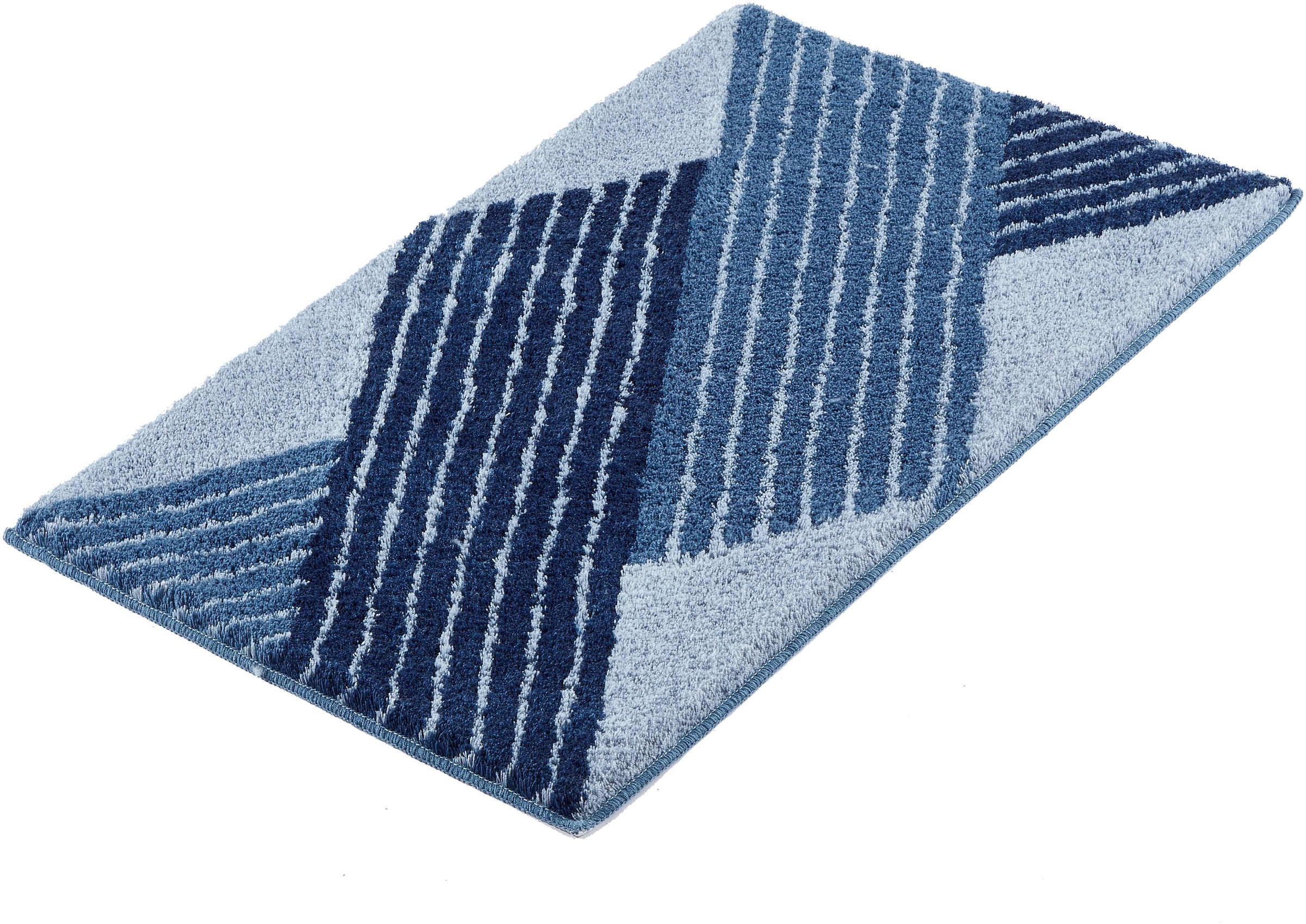 Kleine Wolke Badematte "Cross" Höhe 20 mm rutschhemmend beschichtet fußbodenheizungsgeeignet Badteppich, modernes Design