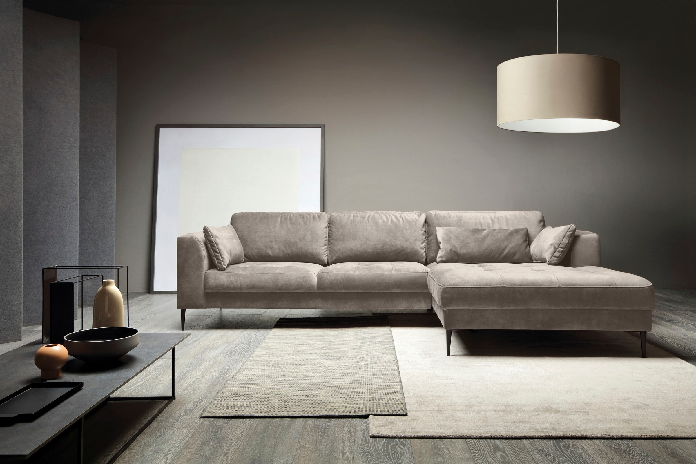 TRENDMANUFAKTUR Ecksofa "Luzi, wahlweise mit Schlaffunktion & Bettkasten. L günstig online kaufen