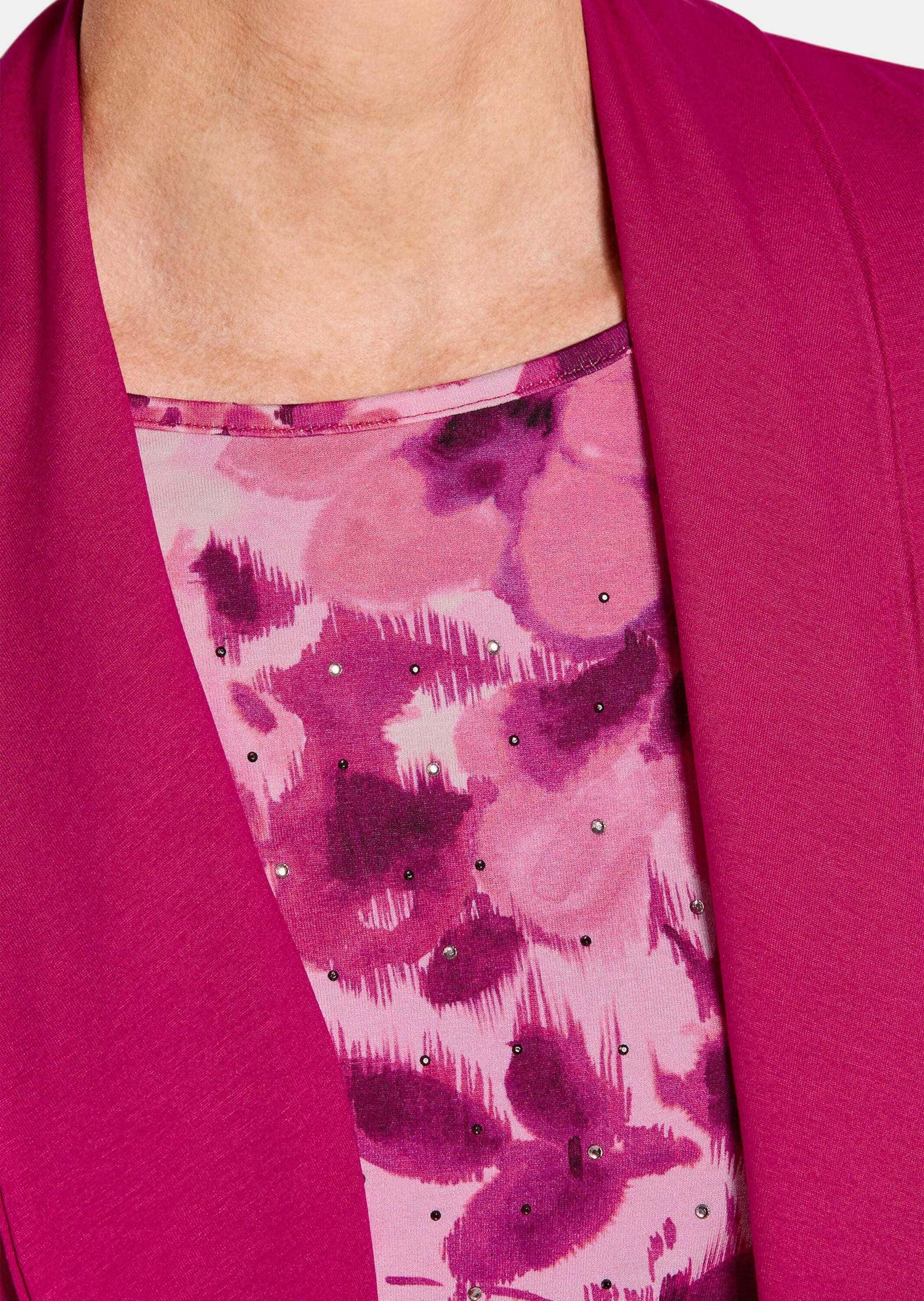 GOLDNER Langarmshirt »Viskoseshirt in Twinset-Optik« Ton in Ton Hotfixe am Druck