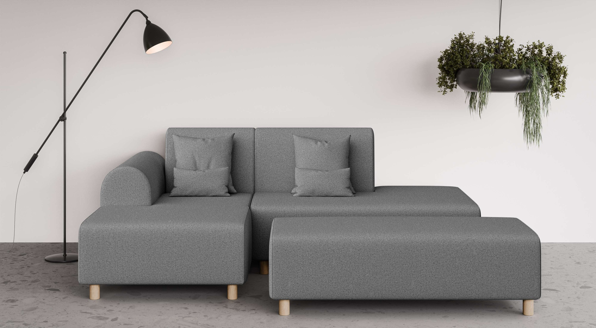 OTTO home Ecksofa "Suyala" L-Form mit Hocker günstig online kaufen