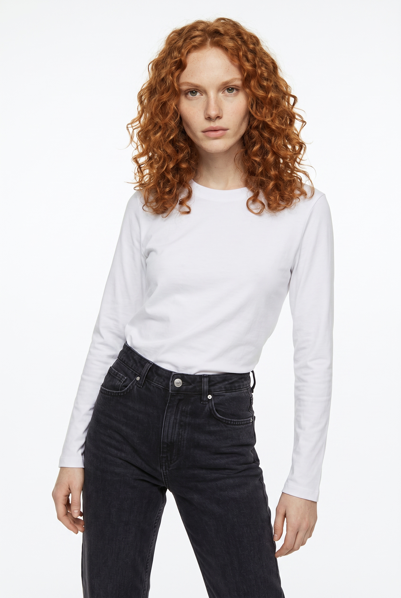 Vero Moda Langarmshirt "VMPAULINA LS T-SHIRT GA JRS NOOS" Baumwolle, regular fit