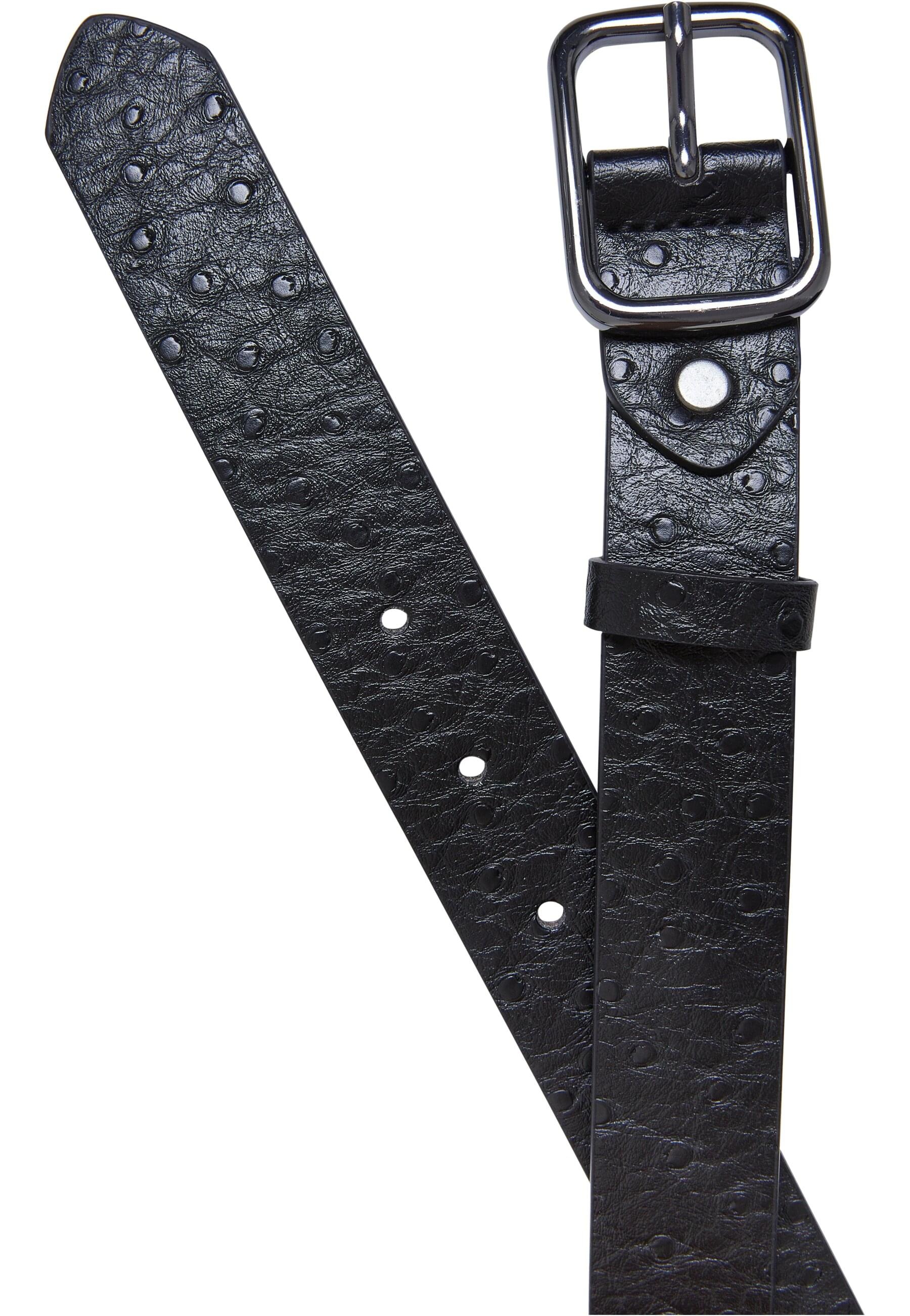 URBAN CLASSICS Hüftgürtel »Urban Classics Unisex Ostrich Synthetic Leather Belt 2-Pack«