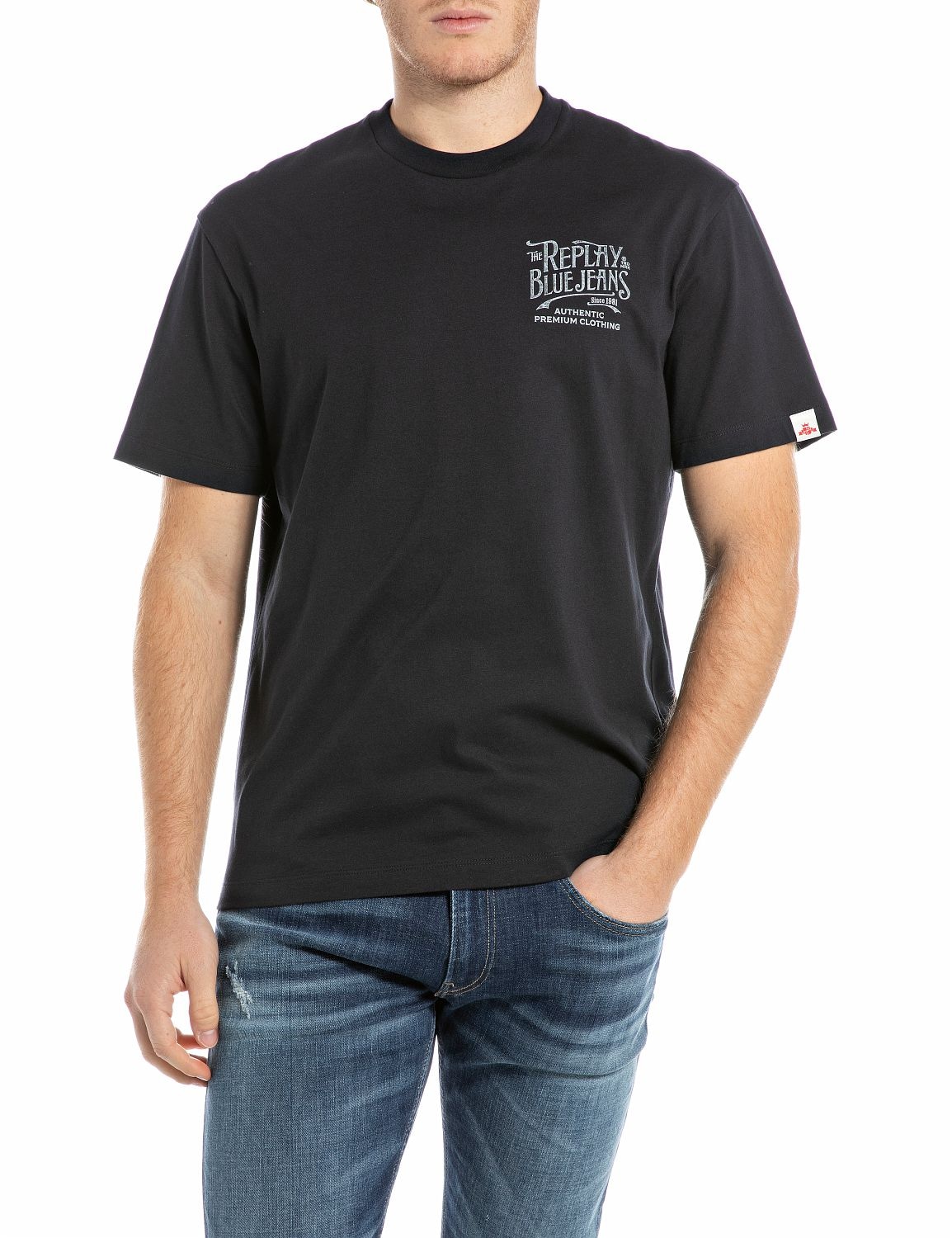 Replay T-Shirt, mit Marken-Print auf der Brust günstig online kaufen