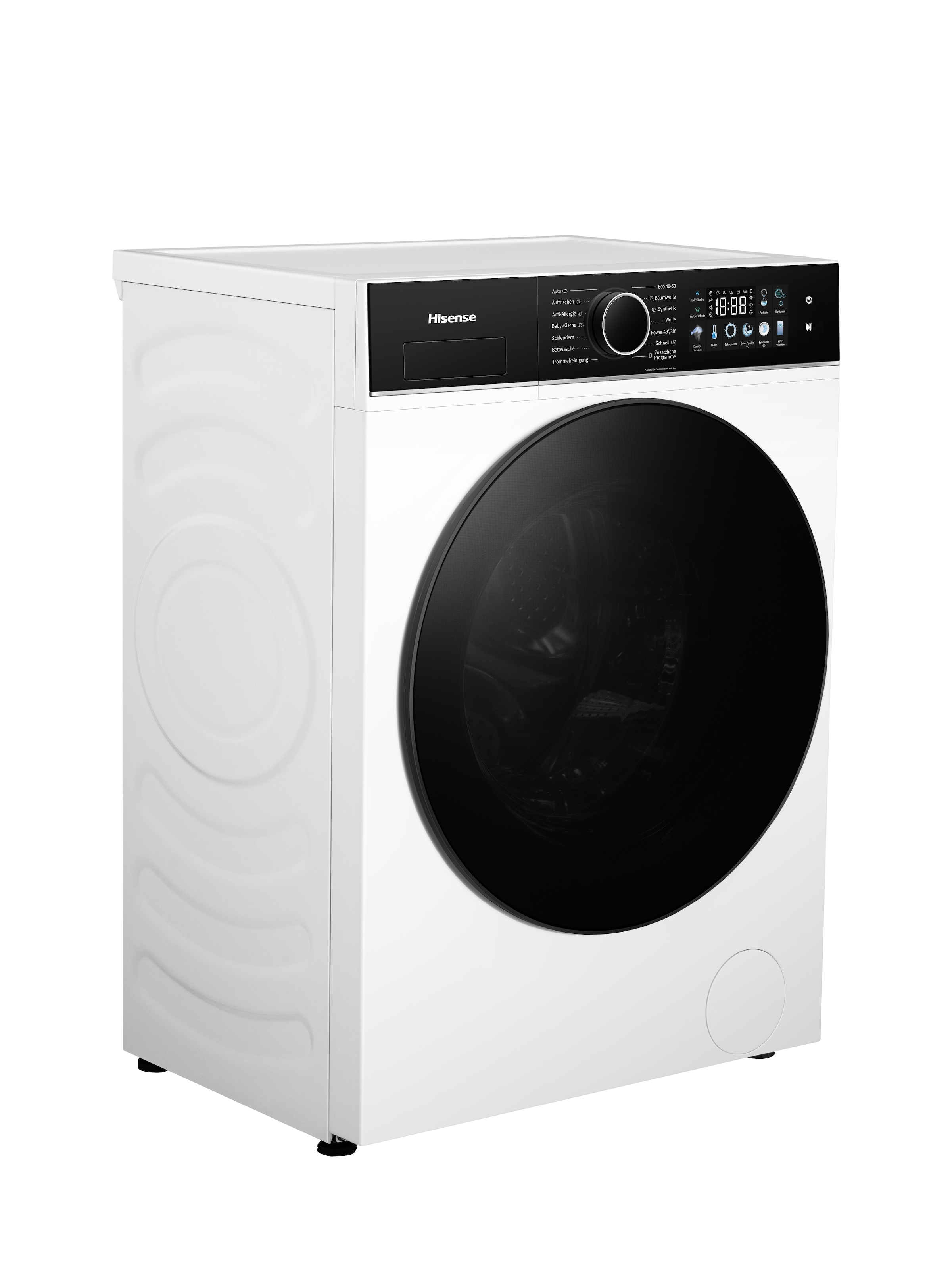 Hisense Waschmaschine 3i »WF3I8043BWFAQ« 8 kg 1400 U/min Farbdisplay, Dampffunktion, Energie 30% besser als A