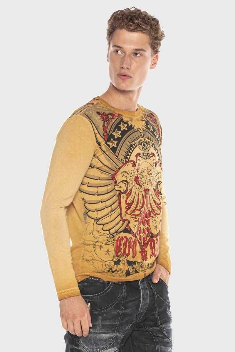 Cipo & Baxx T-Shirt »Sweatshirts«, mit Print und Glanzdruck