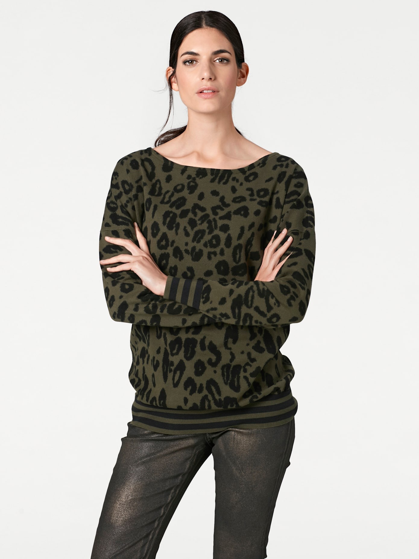 ASHLEY BROOKE by heine Strickpullover "Druck-Pullover" günstig online kaufen