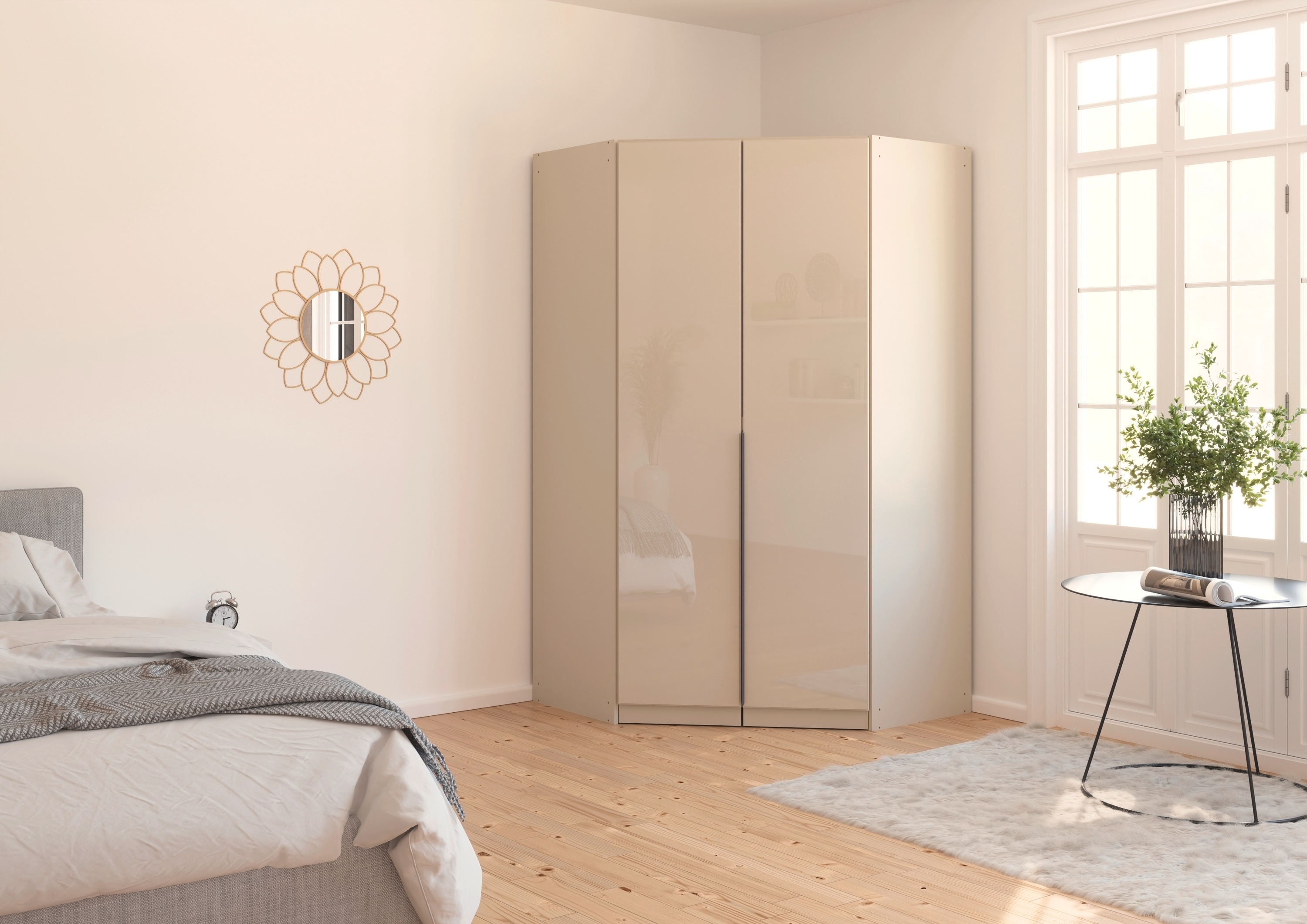 Thumbnail - rauch Eckkleiderschrank "Kleiderschrank Schrank Ankleidezimmer Schlafzimmer Garderobe AGORDO", (in zwei Griff-Farben), m...