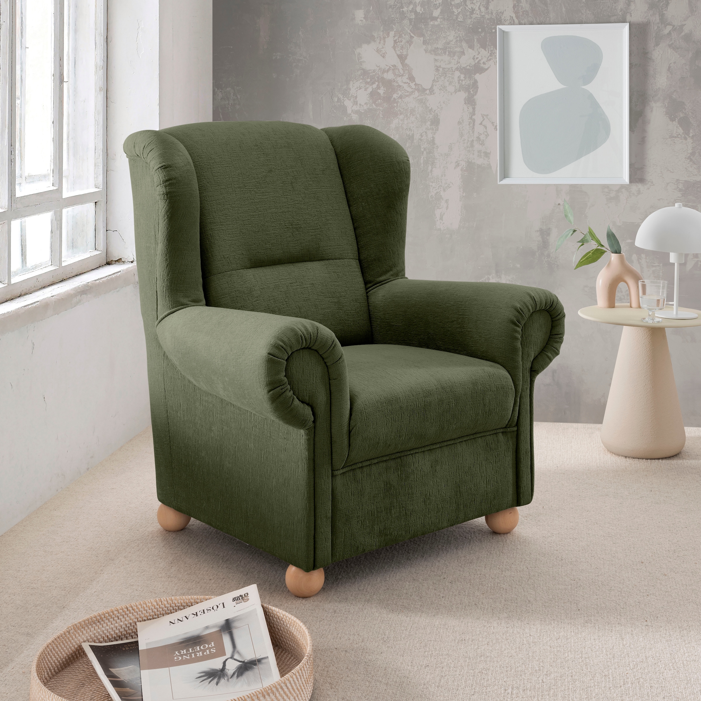 Home affaire Ohrensessel "Torello Relaxsessel, toller Sitzkomfort, Breite 92cm, hohe Rückenlehne" 1 Stk. tlg.