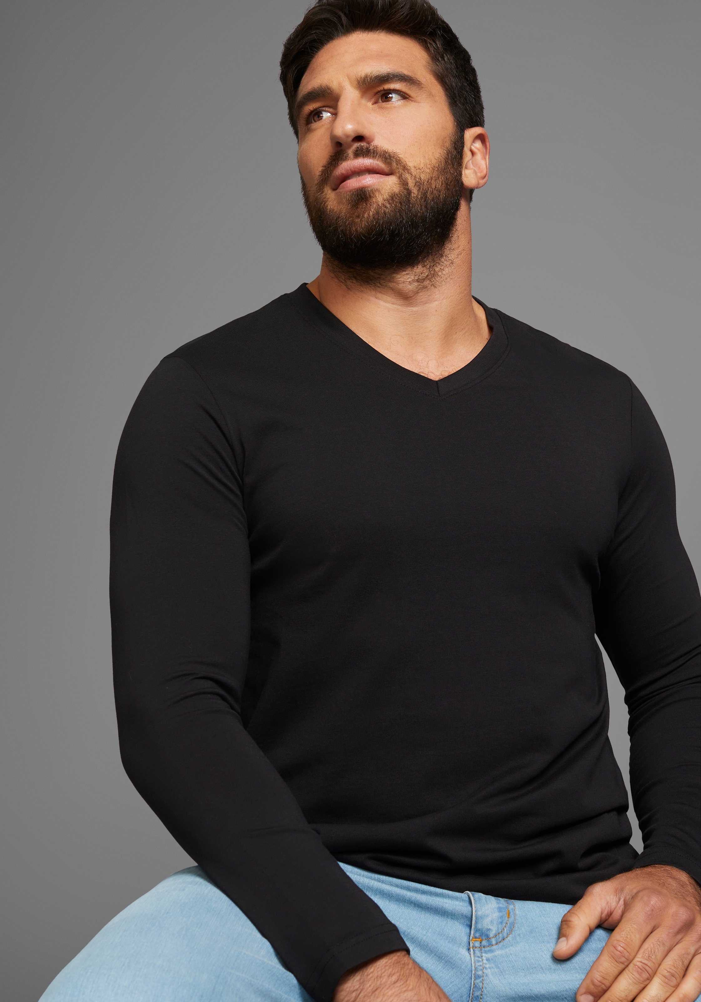 Man's World Langarmshirt, auch zum Unterziehen