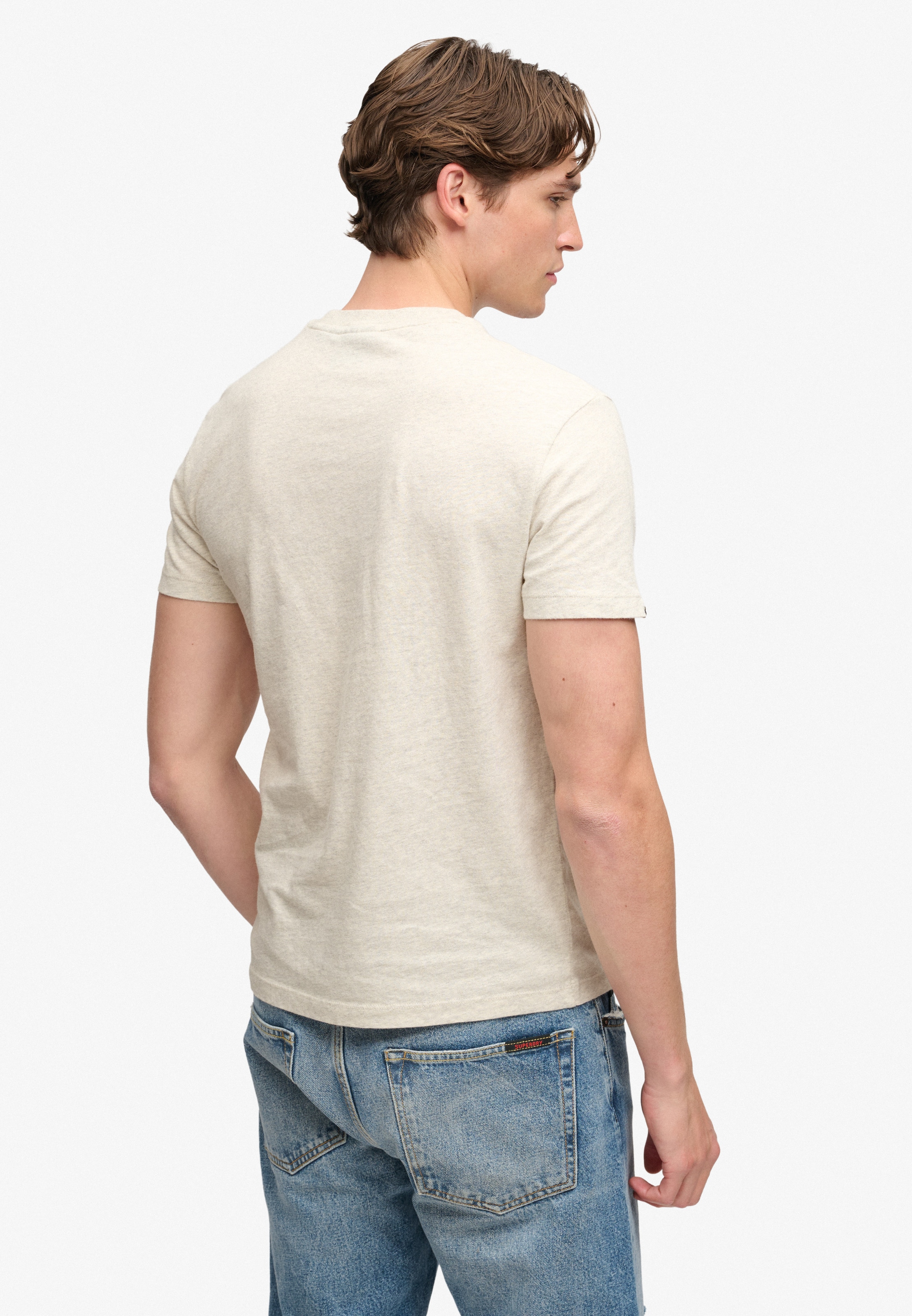Superdry Rundhalsshirt »ESSENTIAL SERIF LOGO EMB TEE« Baumwolle, regular fit