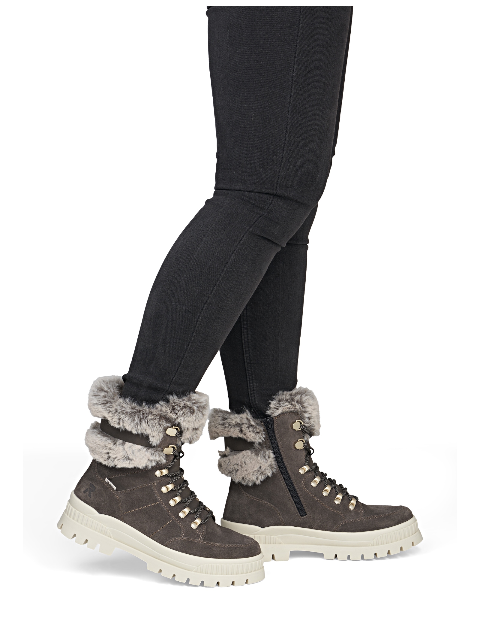 Rieker Schnürstiefelette »Rieker Stiefelette Veloursleder«