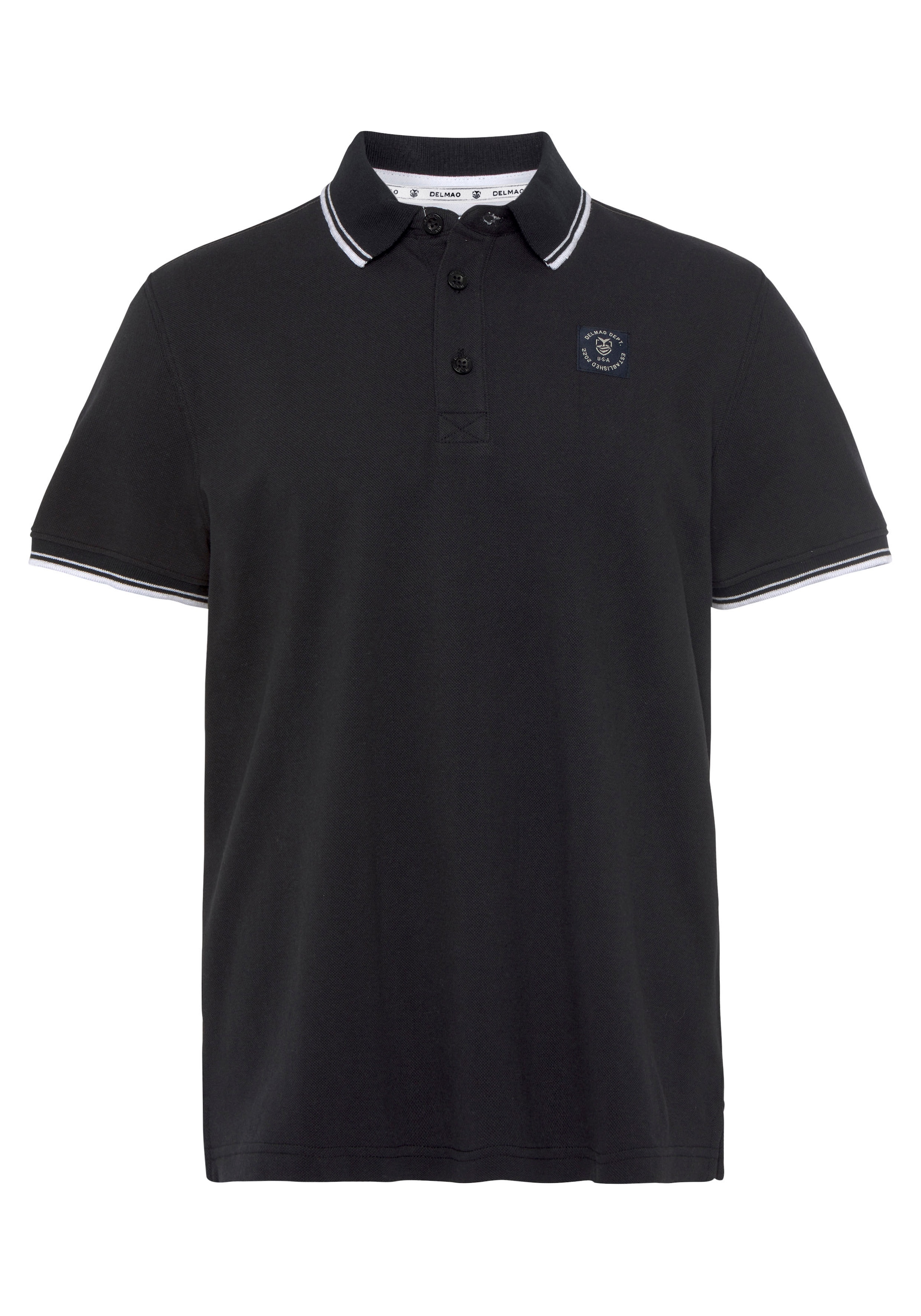 DELMAO Poloshirt, Kurzarm, lockere Passform, Polokragen, für Tennis oder Golf