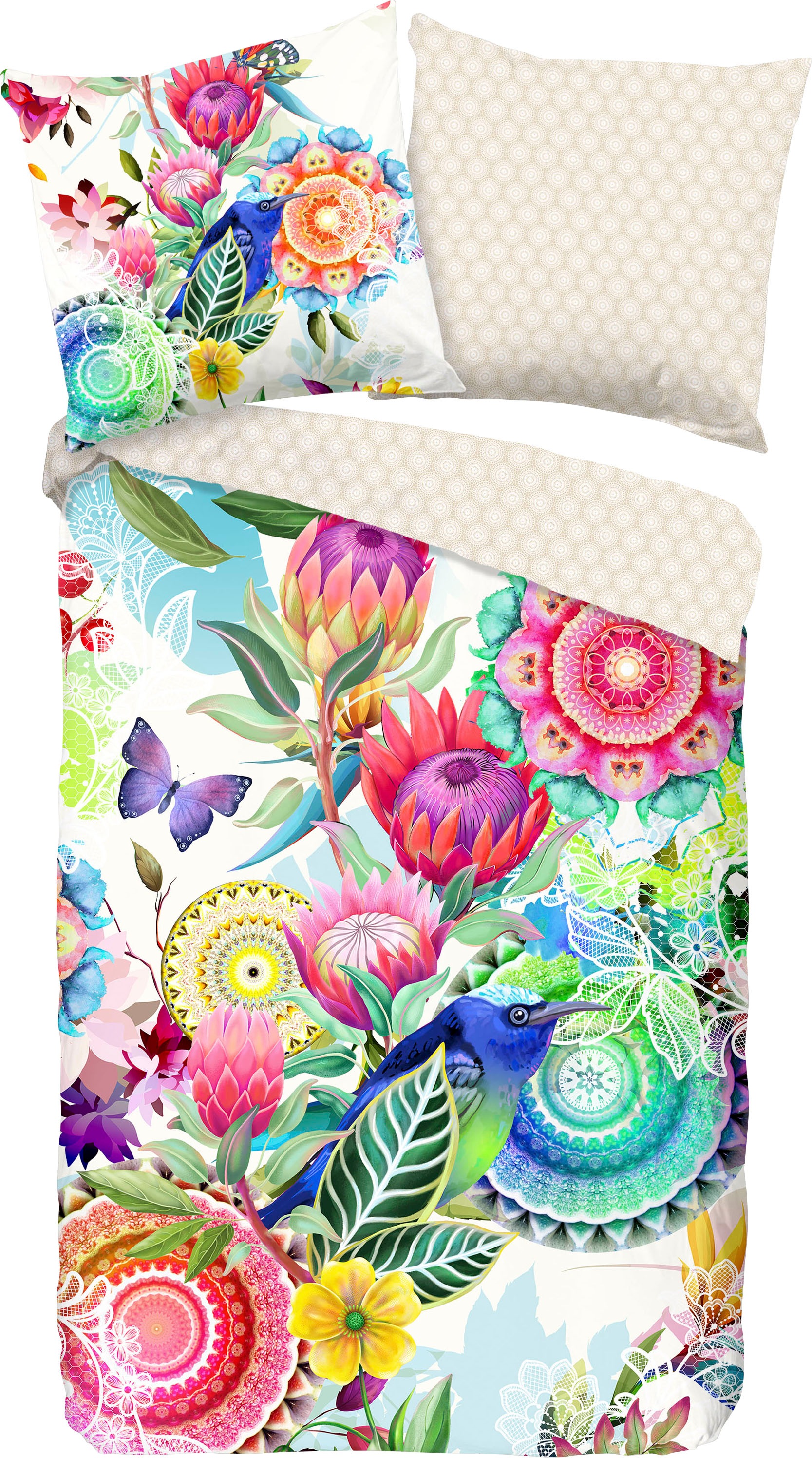 hip Wendebettwäsche "Chess" 2 Stk. Mako-Satin, 135x200, Reißverschluss, Wen günstig online kaufen