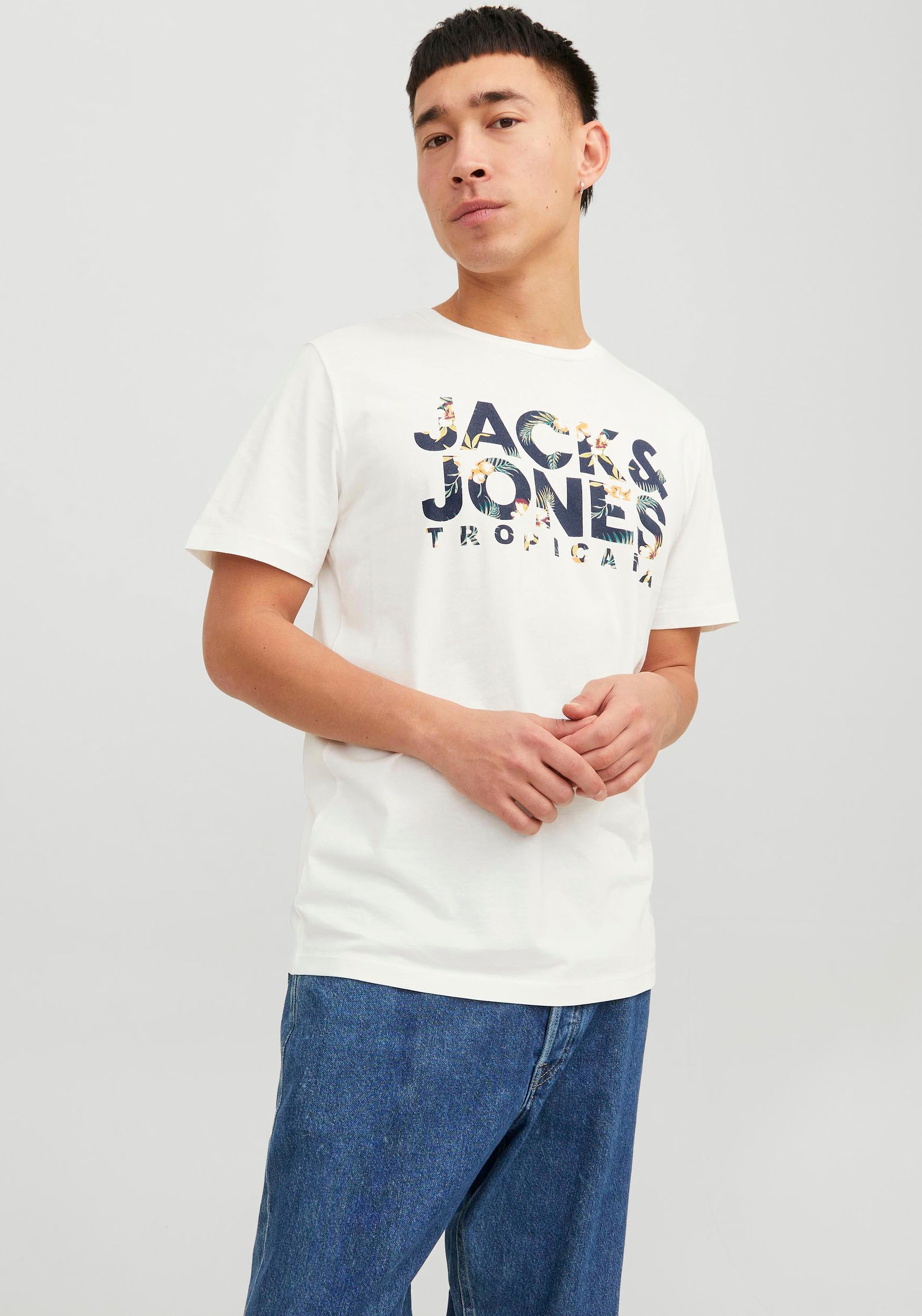 T-Shirt Jack & Jones Jjluke Crew Neck - Maglietta Bambini E Ragazzi