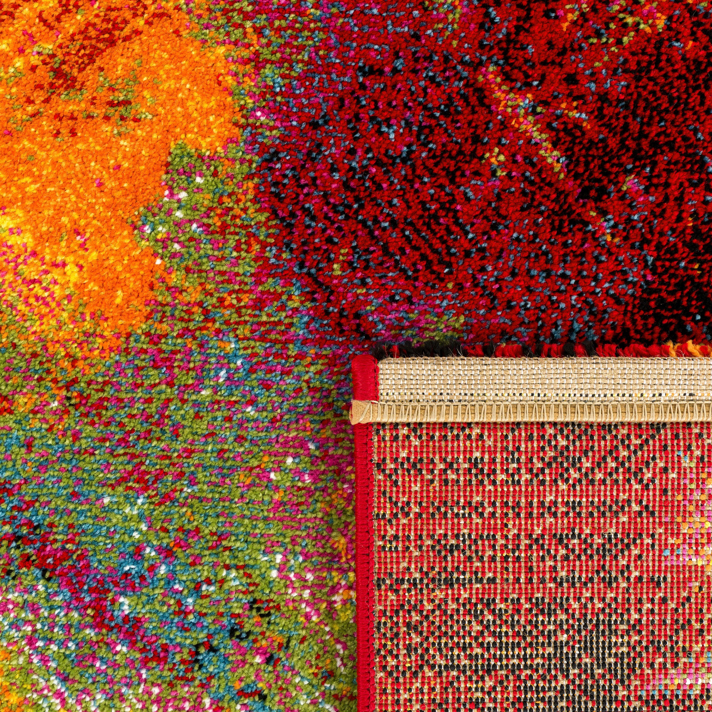 Paco Home Teppich »Canvas 754«, rechteckig, Kurzflor, modernes Design, mit Arizona Leinwand Optik