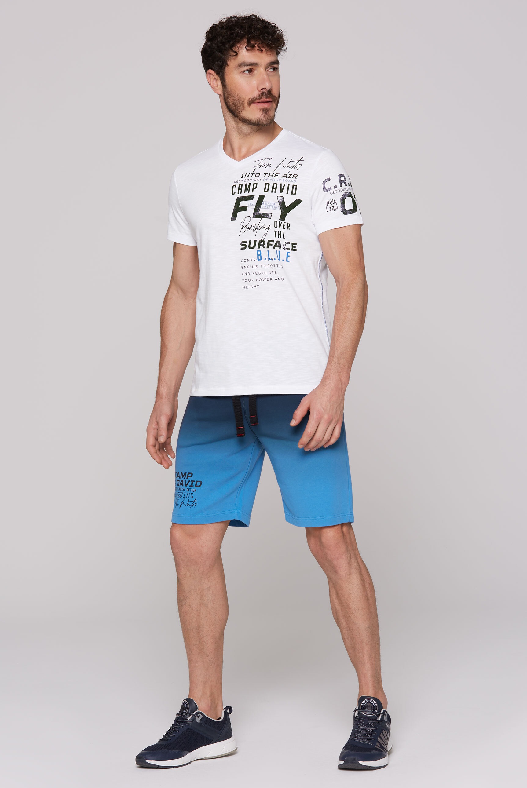 CAMP DAVID V-Shirt, aus Baumwolle