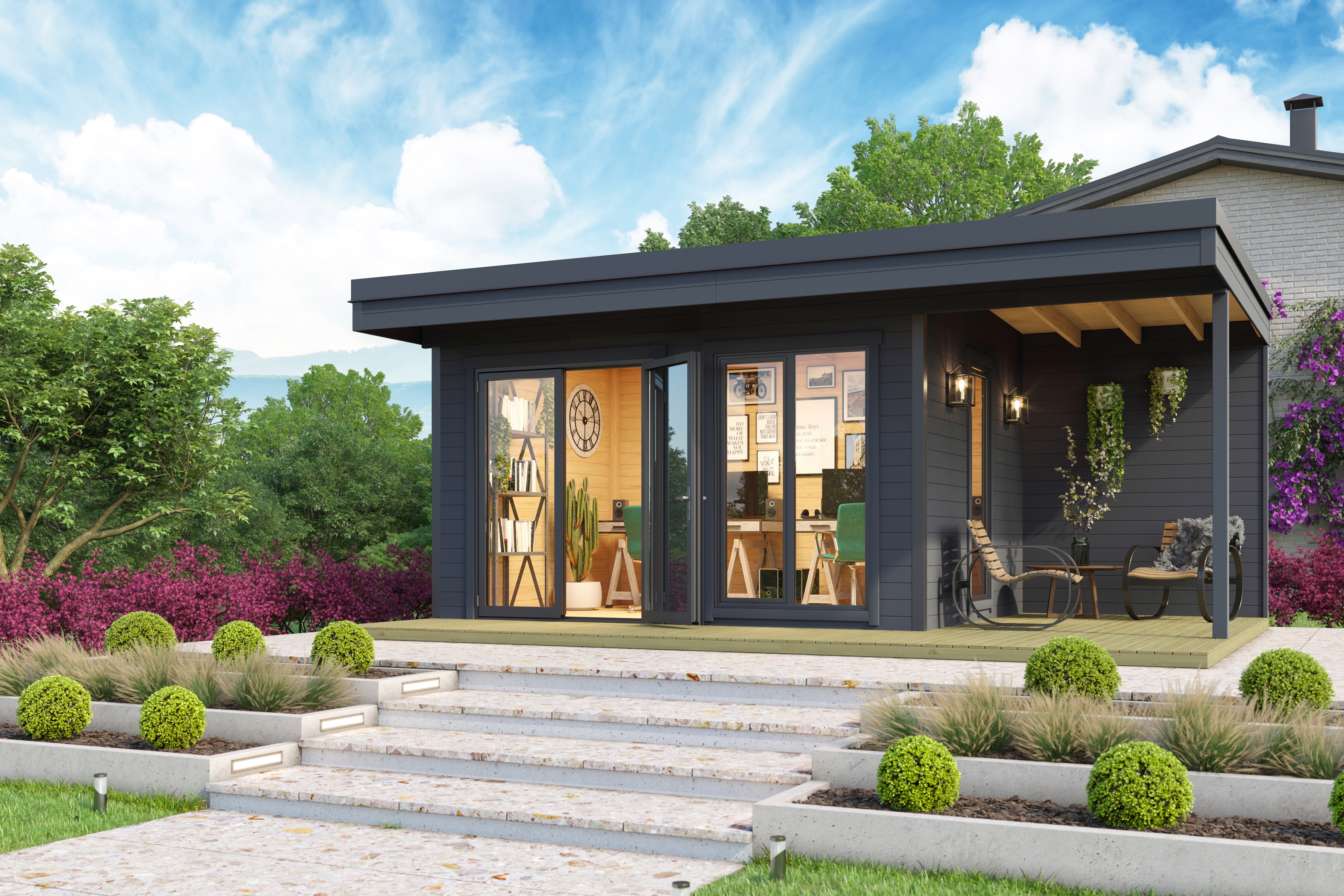 LASITA MAJA Gartenhaus "DOMEO 7" mit Anbau