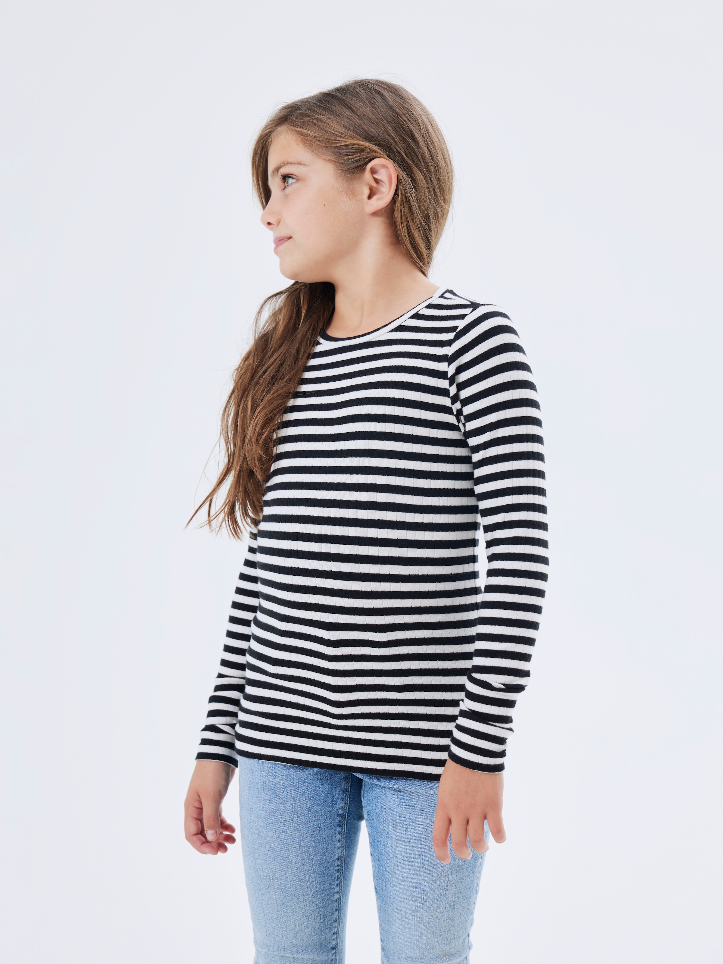 Name It "NKFSURAJA XSL LS TOP NOOS" toller Ringel-Look in gerippter Qualität