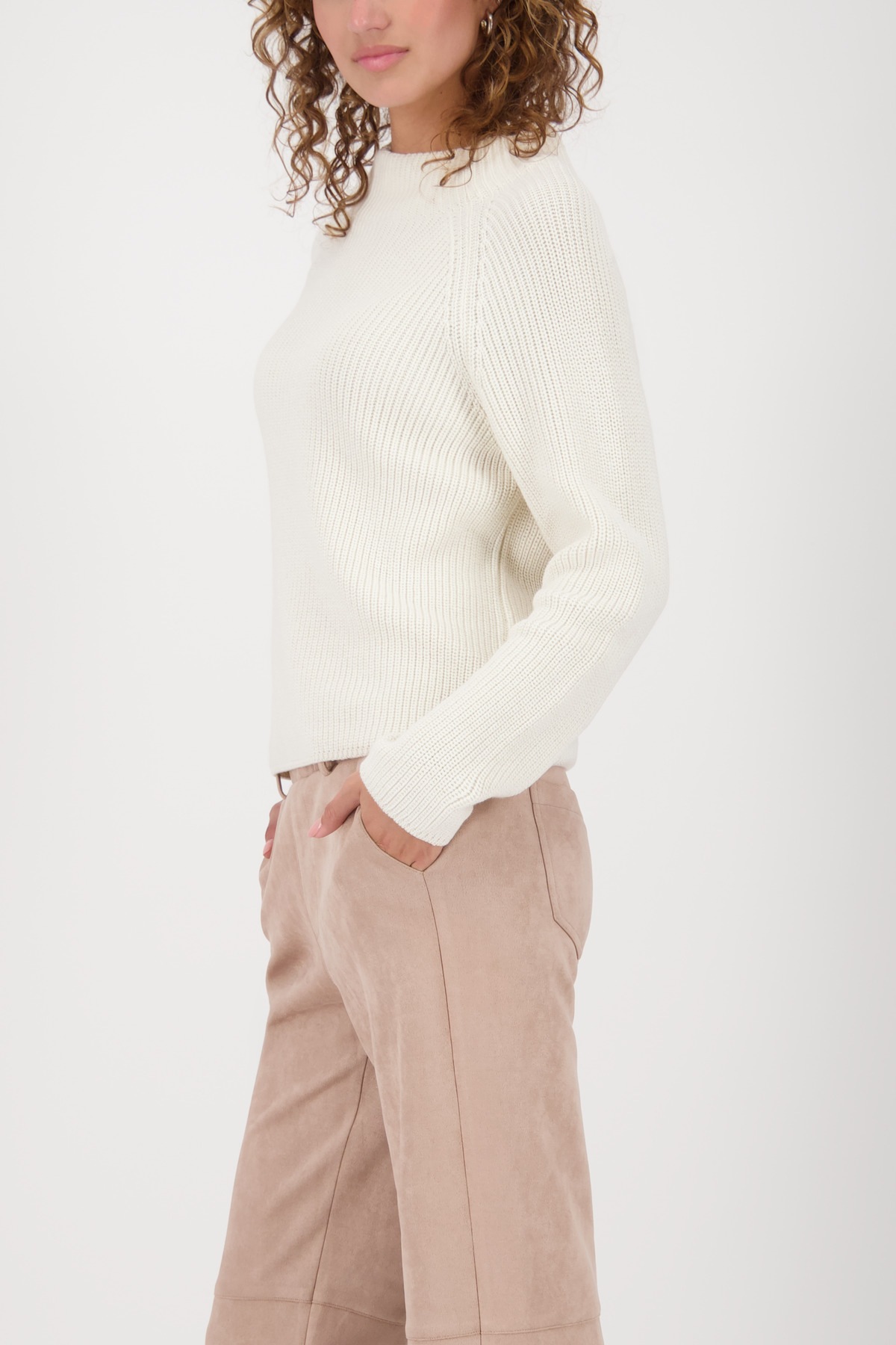 Monari Strickpullover "Pullover Basic Perlfang", Regular fit mit Rundhalsau günstig online kaufen