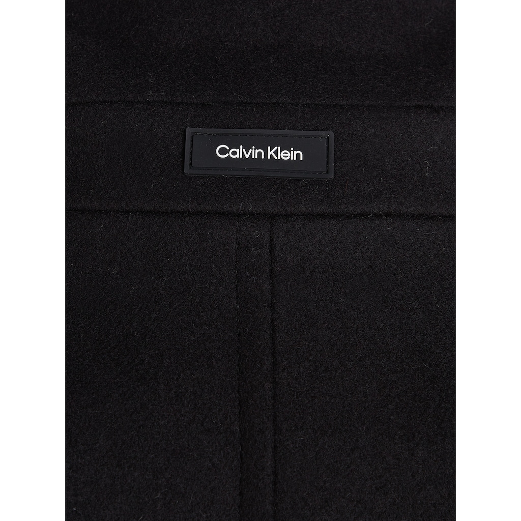 Calvin Klein Wollmantel »MODERN WOOL BLEND COAT«, mit Markenlabel