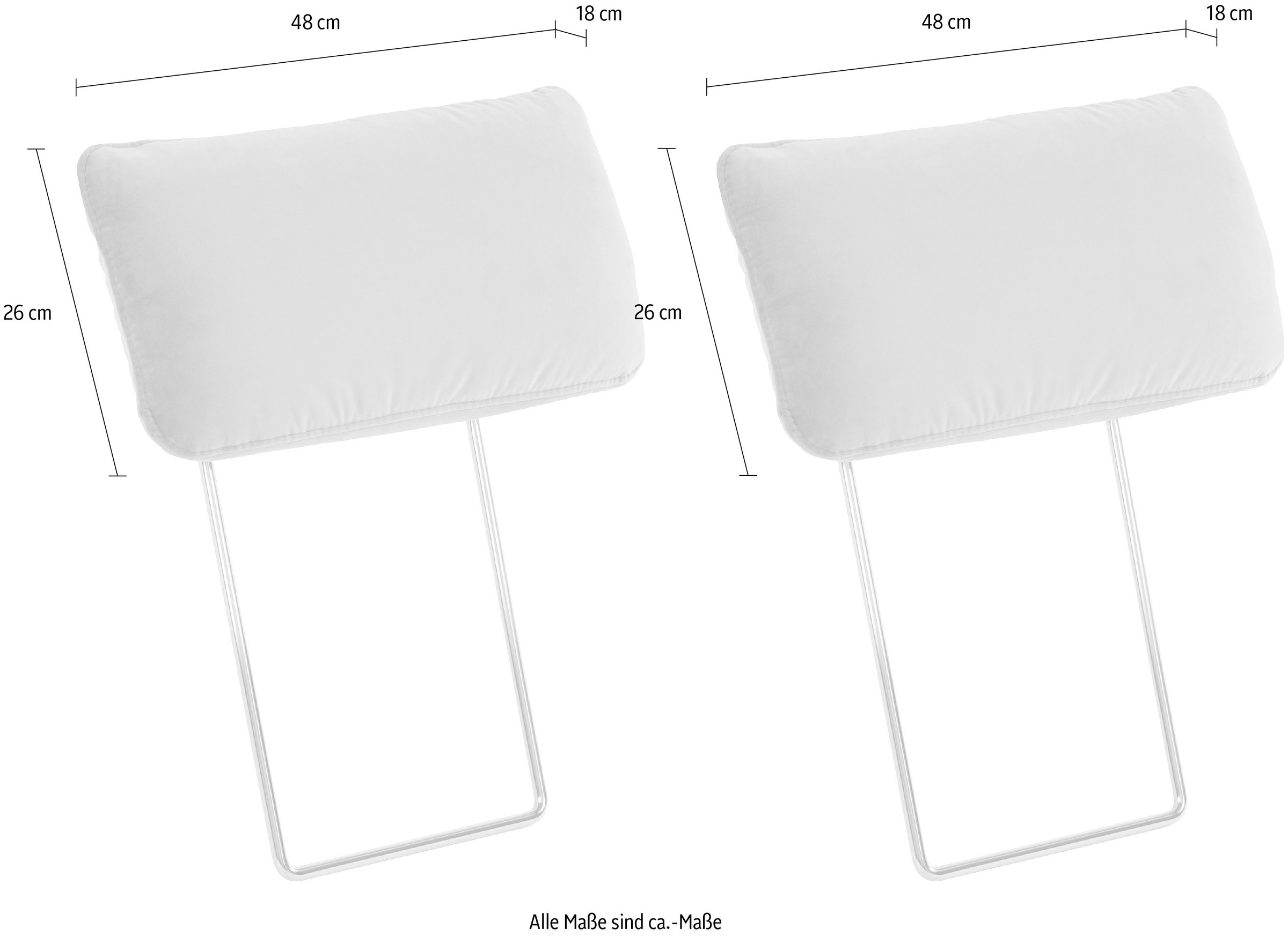 PLACES OF STYLE Kopfstütze »Costello, B: 48 cm« Set: 2 Stück, passend zur Serie