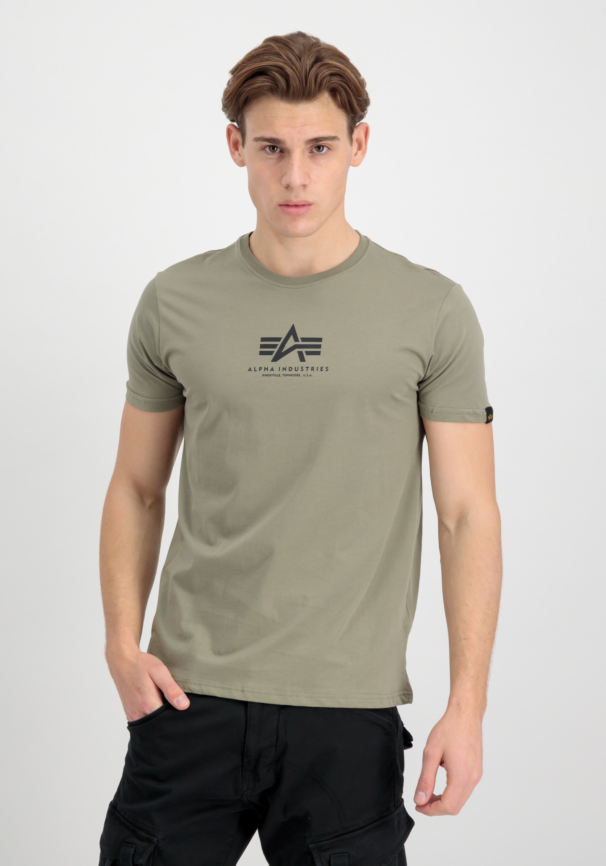 Alpha Industries T-Shirt "Alpha Industries Men - T-Shirts Basic T Mid Logo" günstig online kaufen