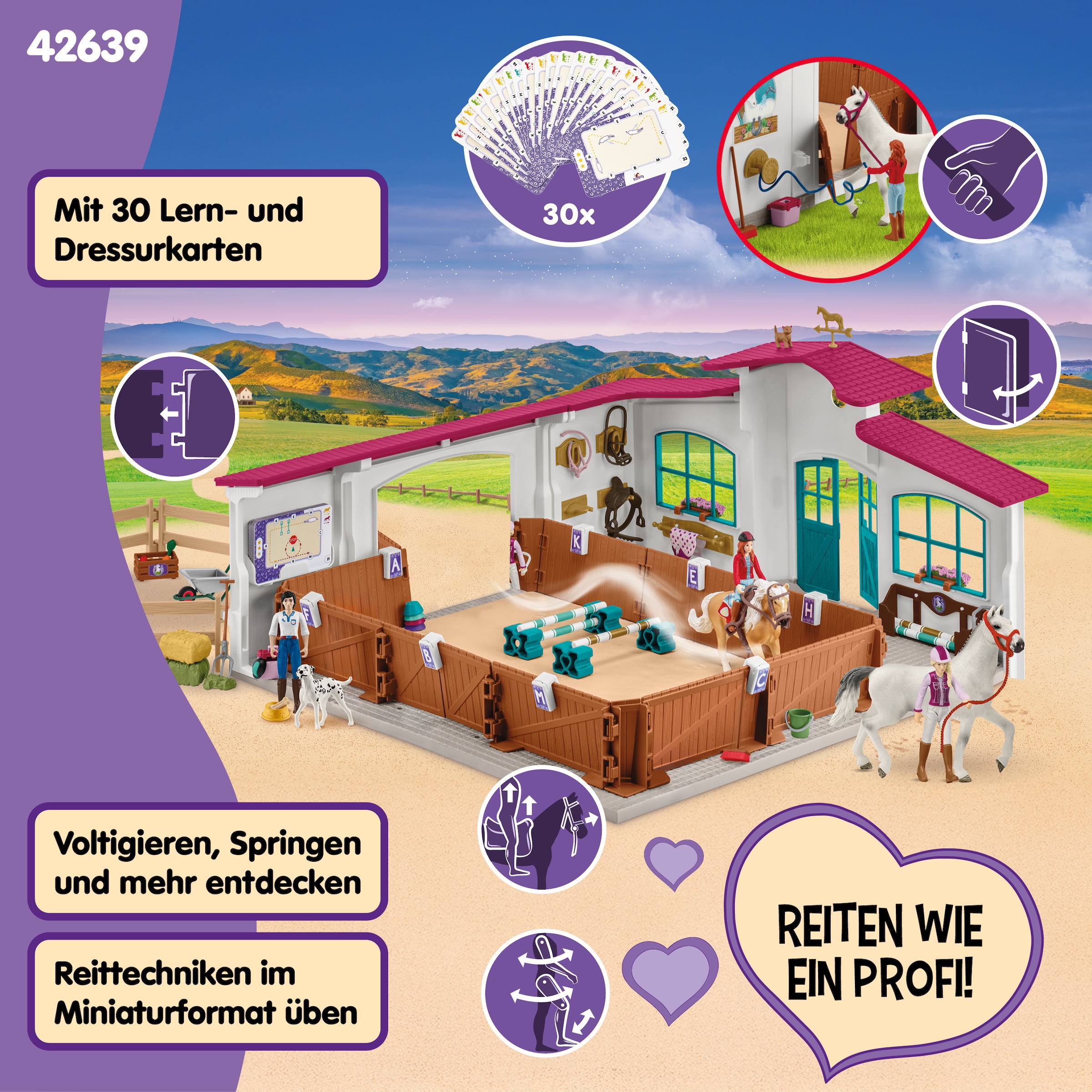 Schleich® Spielfigur »HORSE CLUB, Reithalle Peppertree (42639)«