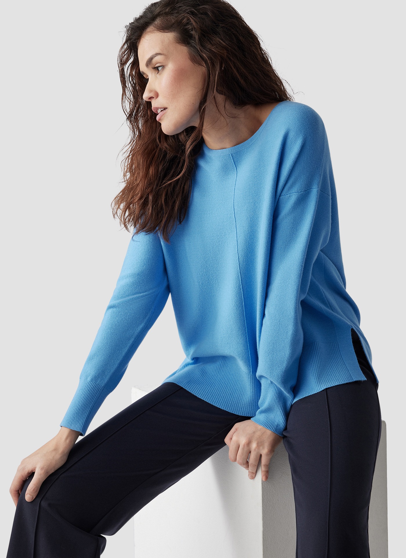 LeComte Strickpullover »LeComte Pullover mit Rundhalsausschnitt und Ziernaht«
