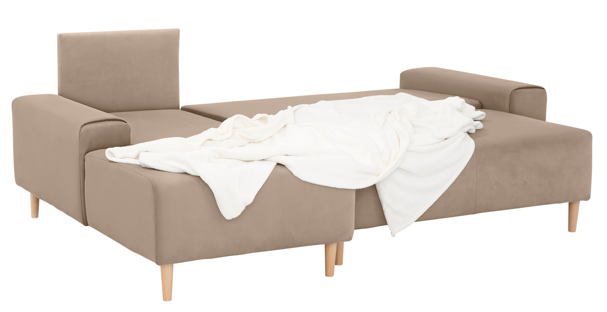 INOSIGN Ecksofa »Samu L-Form«, wahlweise mit Bettfunktion und Bettkasten