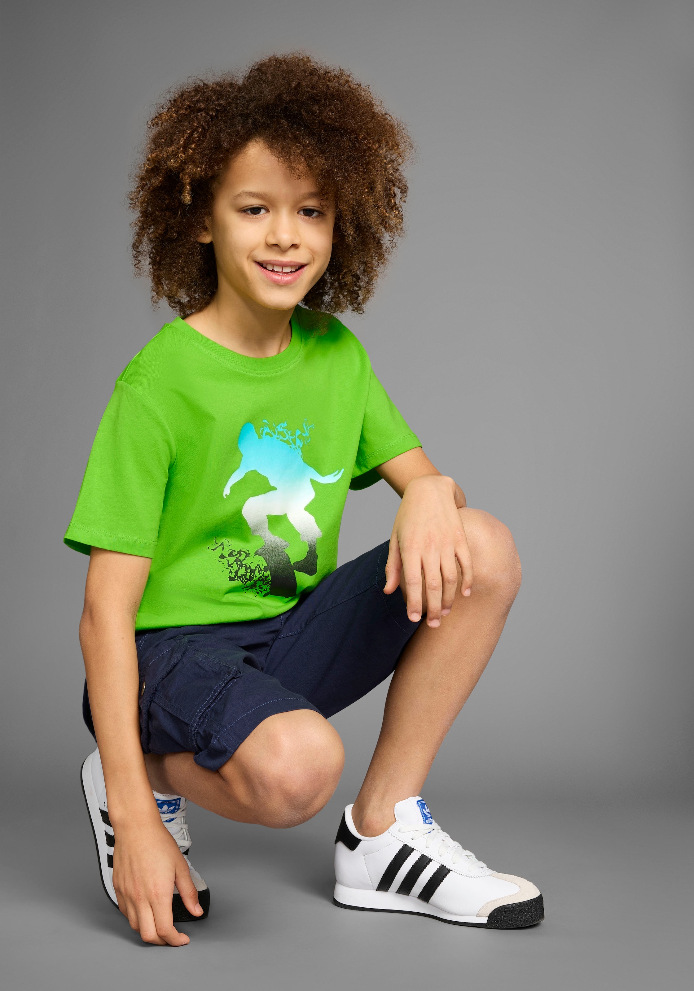 KIDSWORLD T-Shirt »Skating«, Kurzarm, Basic-Passform, bedruckt, Rundhalsausschnitt