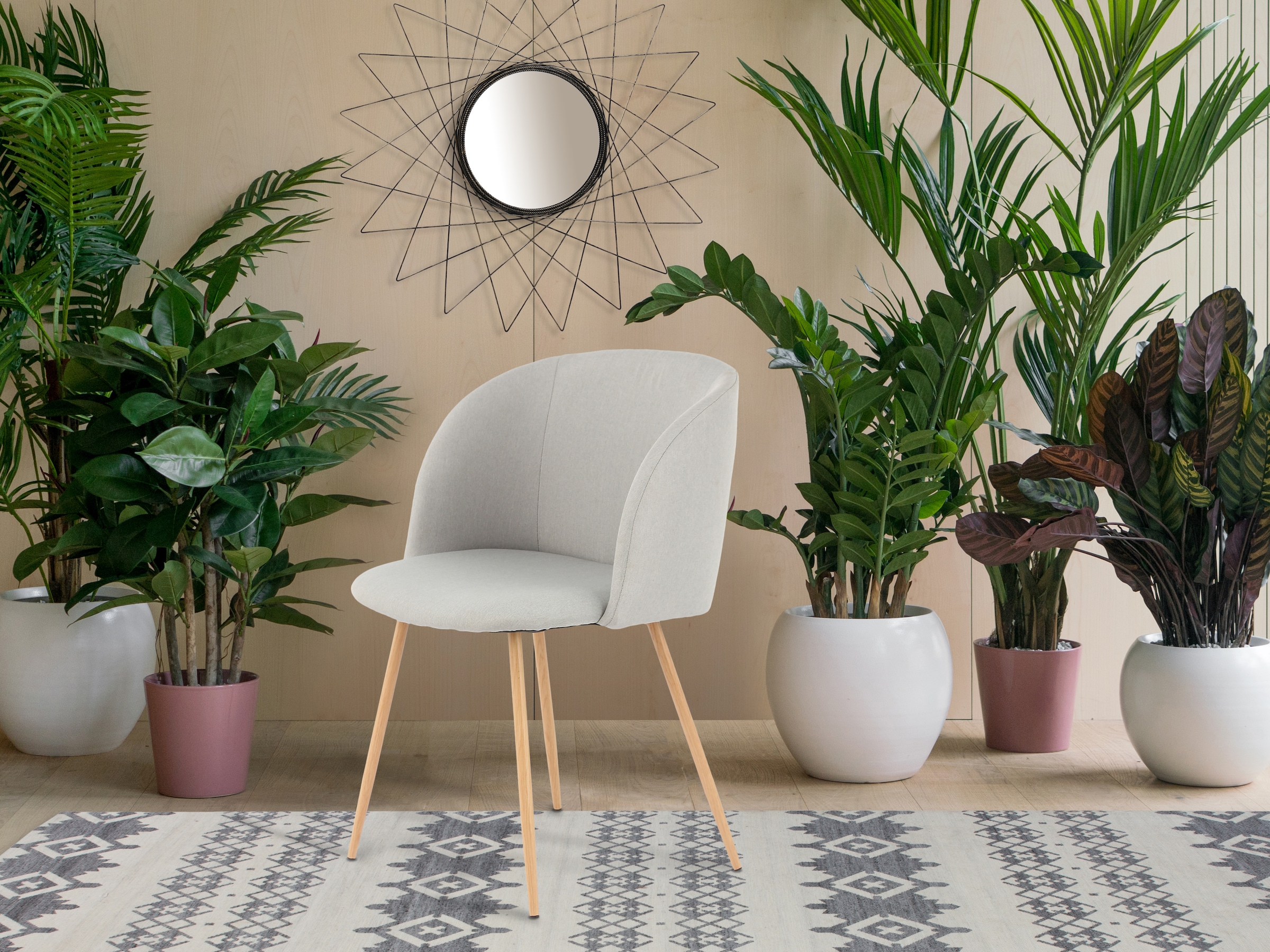 Kayoom "Stuhl Celina 110 2er-Set Grau,samtweicher Bezug in moderner Farbgeb günstig online kaufen