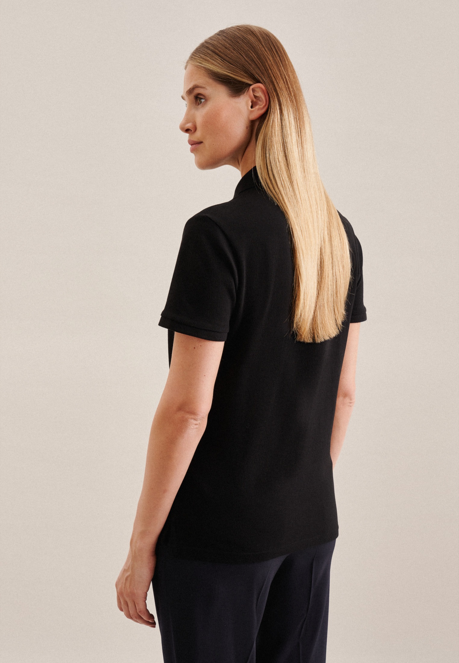 seidensticker Poloshirt "Schwarze Rose", 1/2 Kragen Uni günstig online kaufen