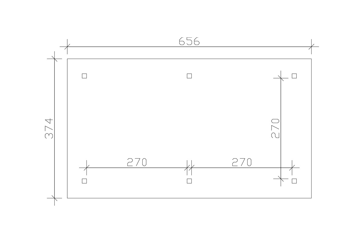 Skanholz Pavillon »Orleans 1«, 4-Eck, BxT: 374x656 cm