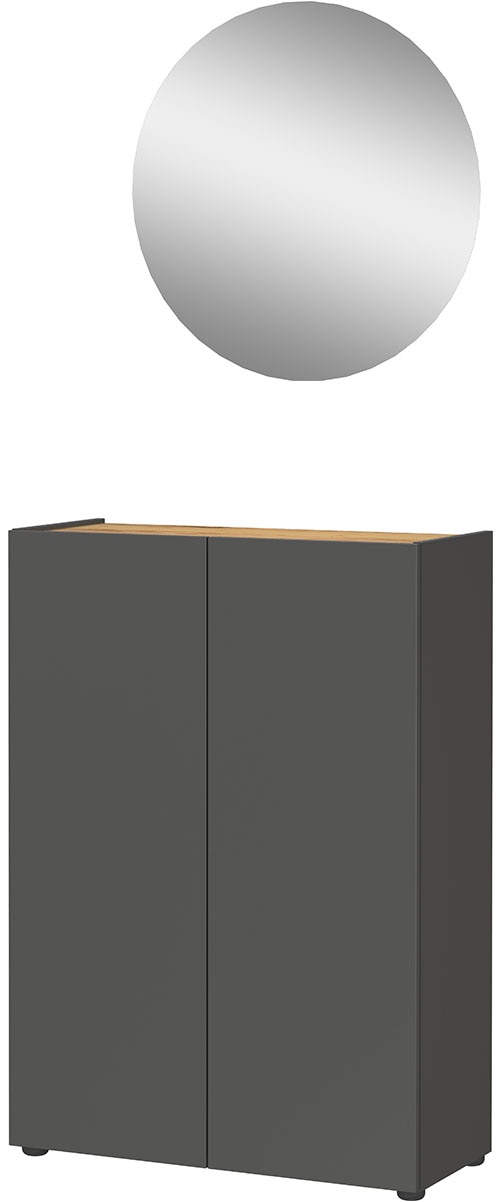 GERMANIA Garderoben-Set "Alviano" 2 Stk. tlg. mit rundem Spiegel, optional günstig online kaufen
