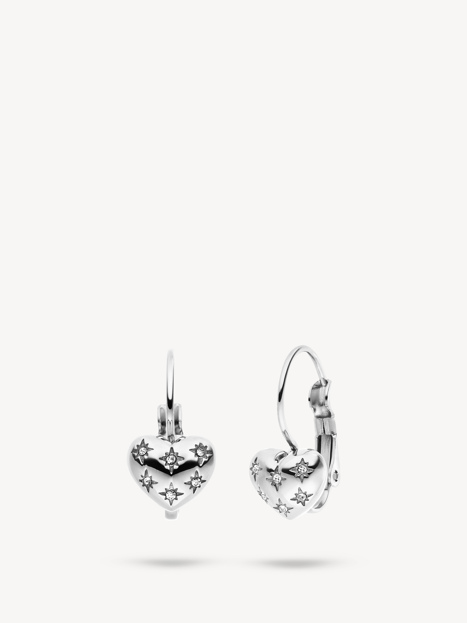 Tamaris Paar Ohrhaken »Schmuck Geschenk Edelstahl Herz-Ohrhaken Valentine Heart« mit Zirkonia (synth.)