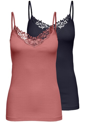 Spitzentop »ONLKIRA LACE SINGLET 2PACK NOOS«, (2er-Pack)